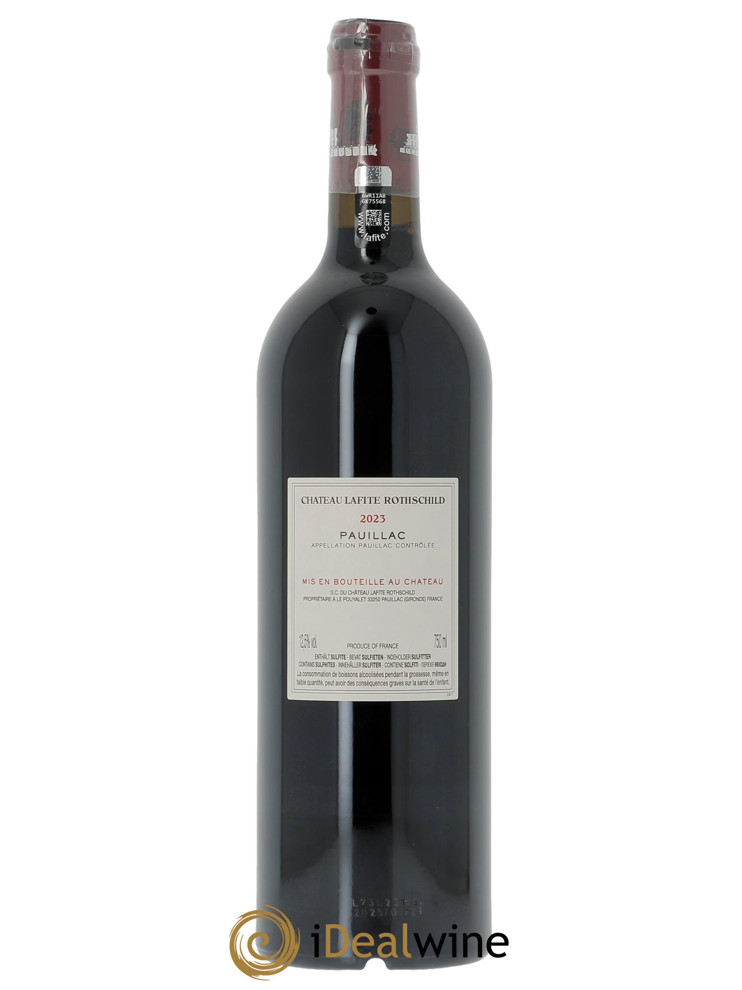 Château Lafite Rothschild 1er Grand Cru Classé (CBO à partir de 6 bts) 2023 - Lot de 1 bouteille - 1