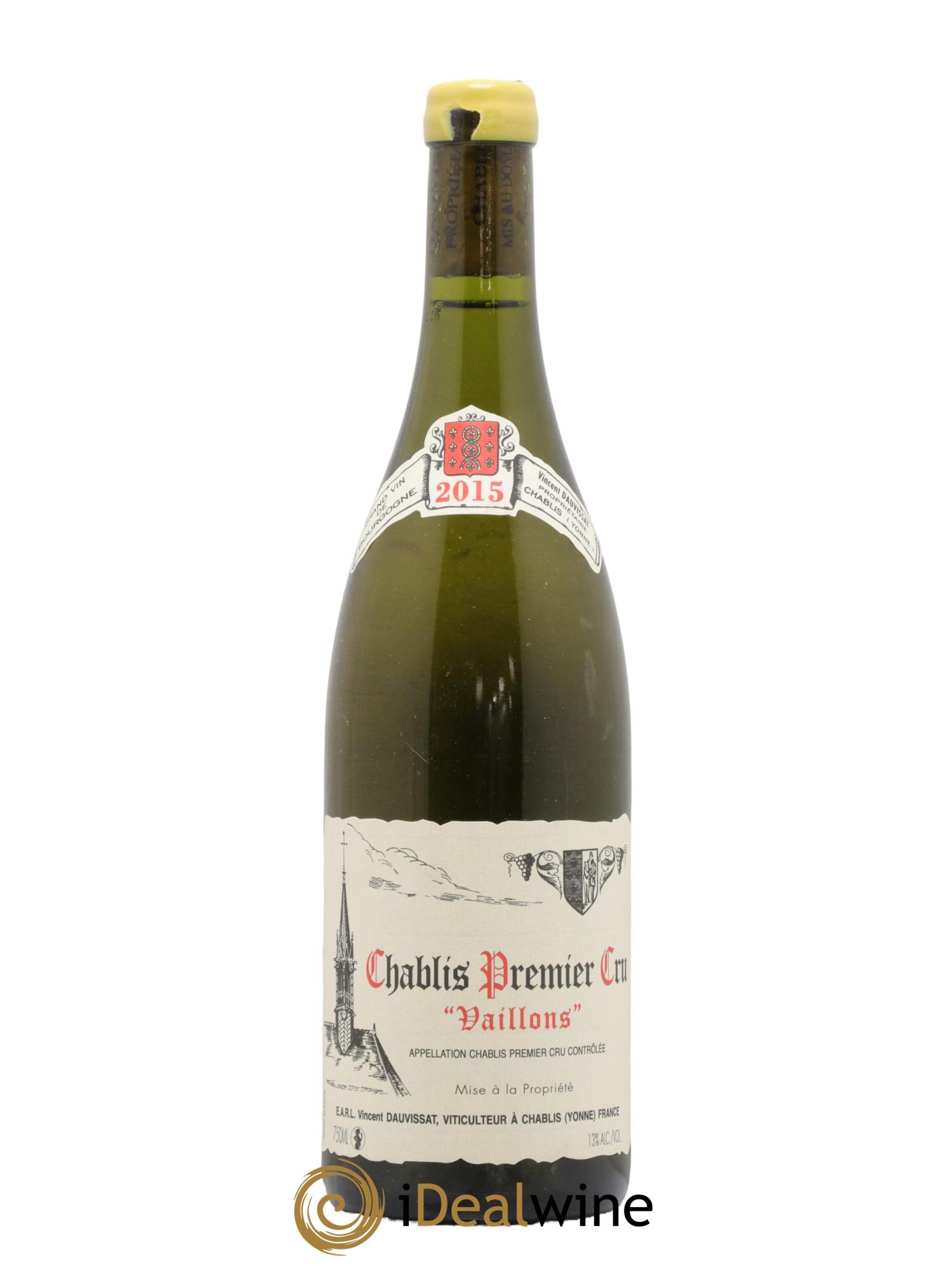 Chablis 1er Cru Vaillons Vincent Dauvissat (Domaine) 2015 - Lot de 1 bouteille - 0