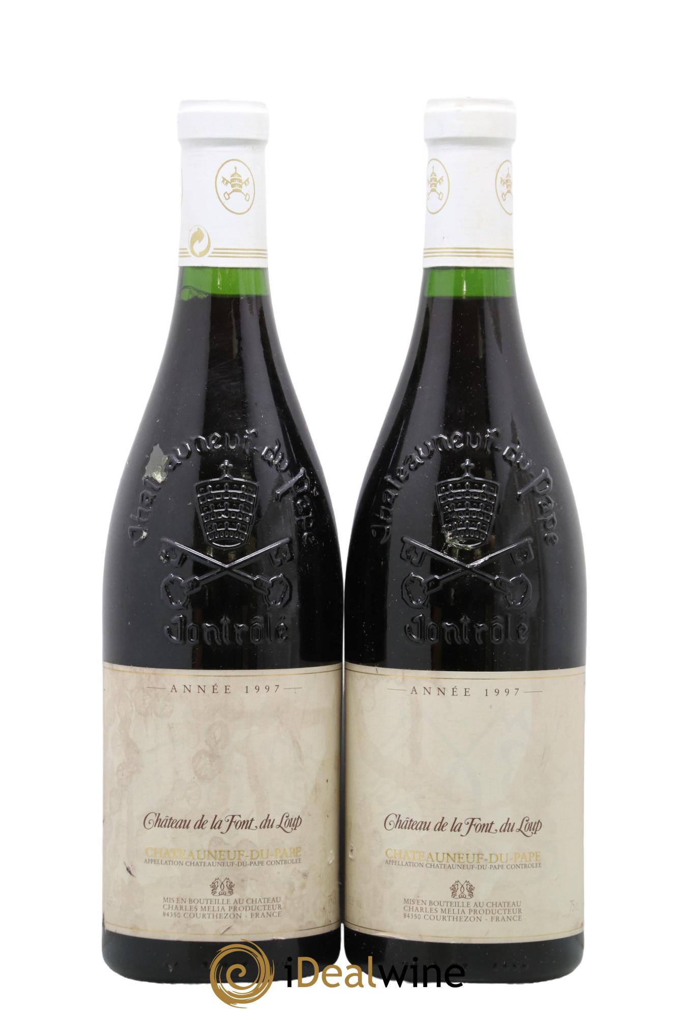 Châteauneuf-du-Pape Font De La Font du Loup 1997 - Lot of 2 bottles - 0