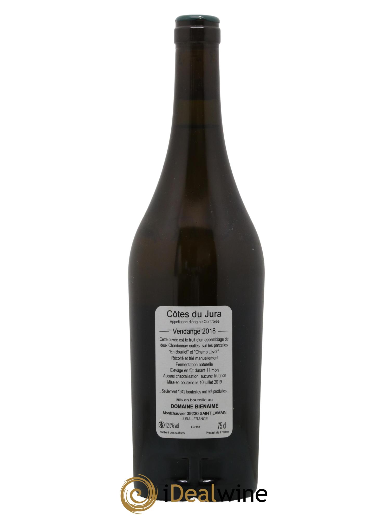 Côtes du Jura Chardonnay Bruno Bienaimé 2018 - Lot de 1 bouteille - 1