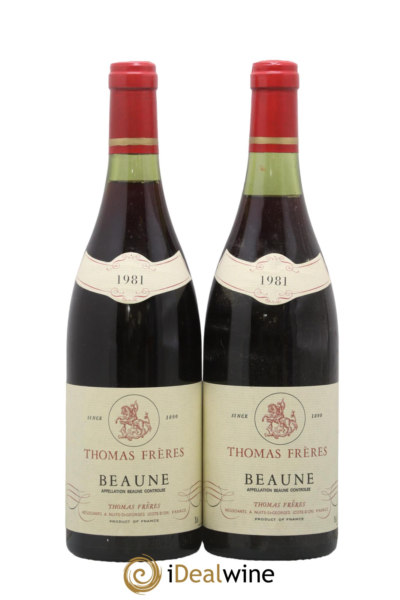 Beaune Thomas Frères 1981 - Posten von 2 Flaschen - 0