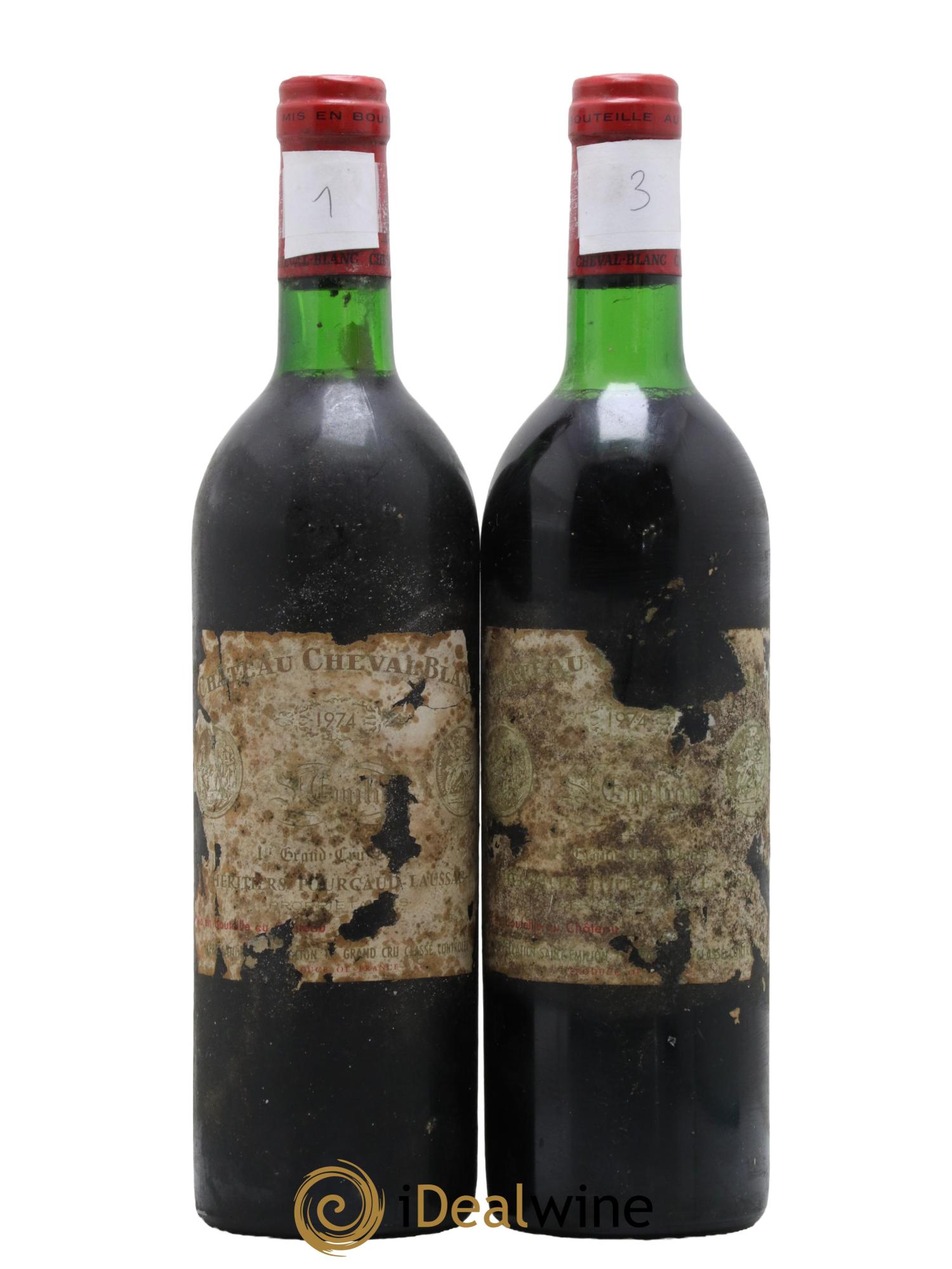 Château Cheval Blanc 1er Grand Cru Classé A 1974 - Lot de 2 bouteilles - 0