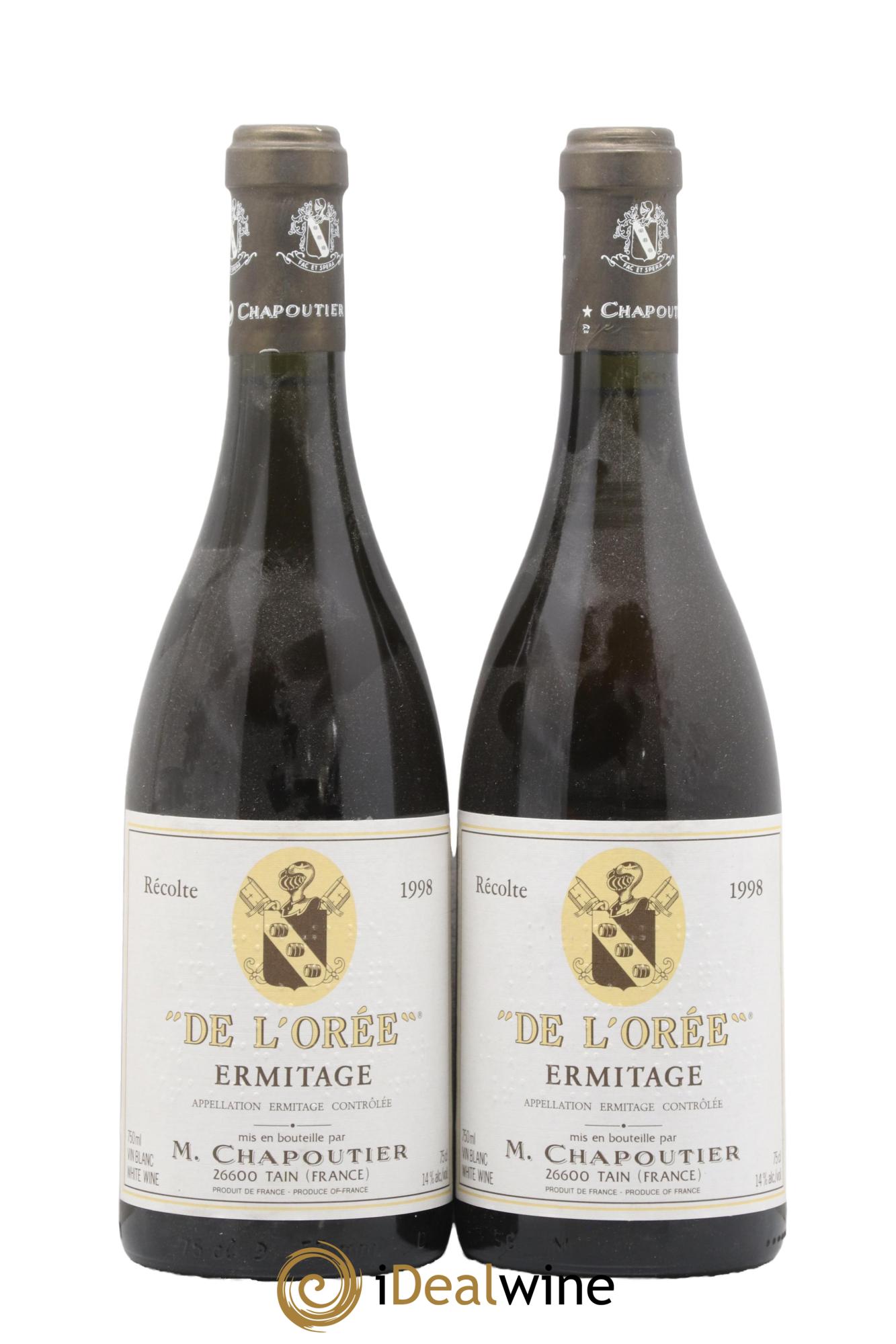 Hermitage Ermitage de l'Orée Chapoutier 1998 - Posten von 2 Flaschen - 0