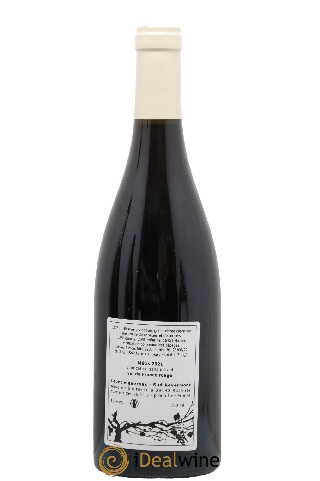Vin de France Métis Romain - Julien - Charline Labet 2021 - Lot de 1 bouteille - 1