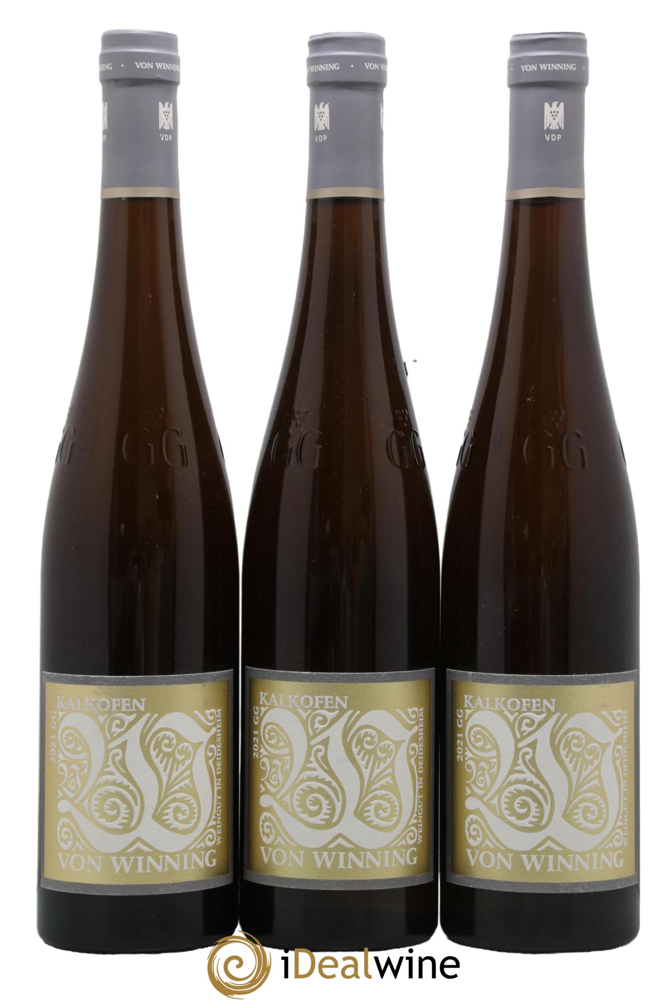 Allemagne Pfalz Riesling Deidesheimer Kalkofen GG Von Winning 2021 - Posten von 3 Flaschen - 0