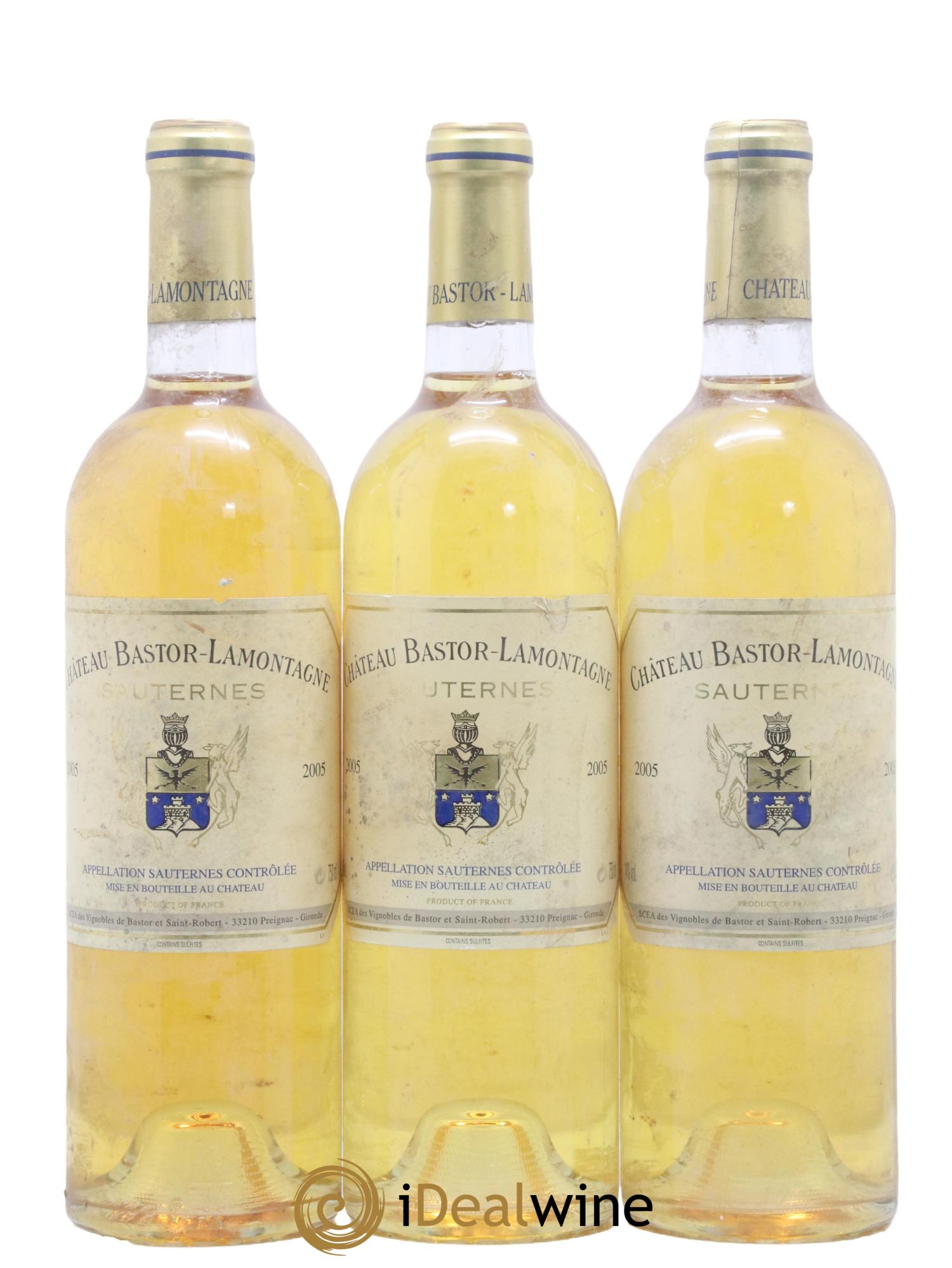 Château Bastor Lamontagne 2005 - Lotto di 3 bottiglie - 0