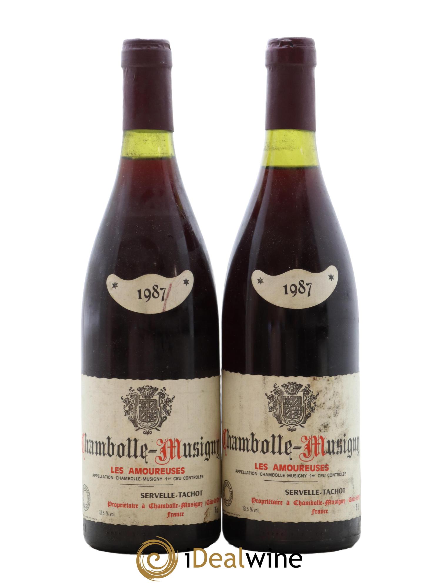 Chambolle-Musigny 1er Cru Les Amoureuses Servelle-Tachot 1987 - Lot de 2 bouteilles - 0