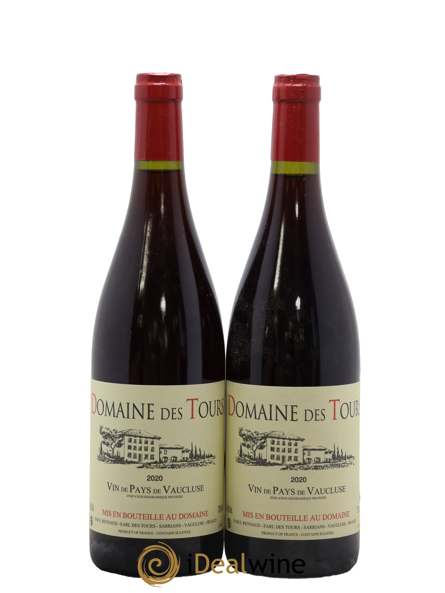 Vaucluse (Vin de Pays de Vaucluse) Domaine des Tours Emmanuel Reynaud 2020 - Lot de 2 bouteilles - 0