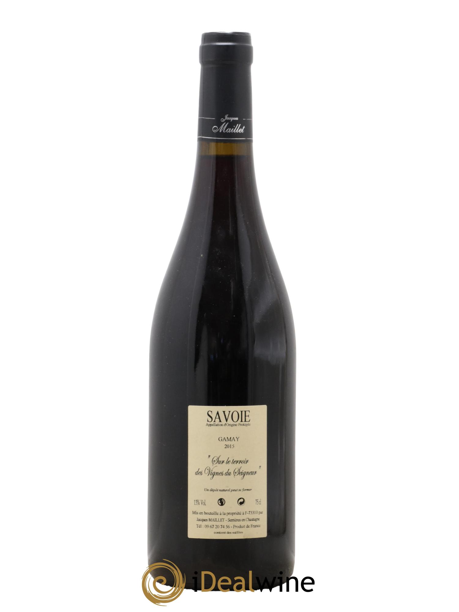 Vin de Savoie Chautagne Gamay Vignes du Seigneur Jacques Maillet 2015 - Lot of 1 bottle - 1