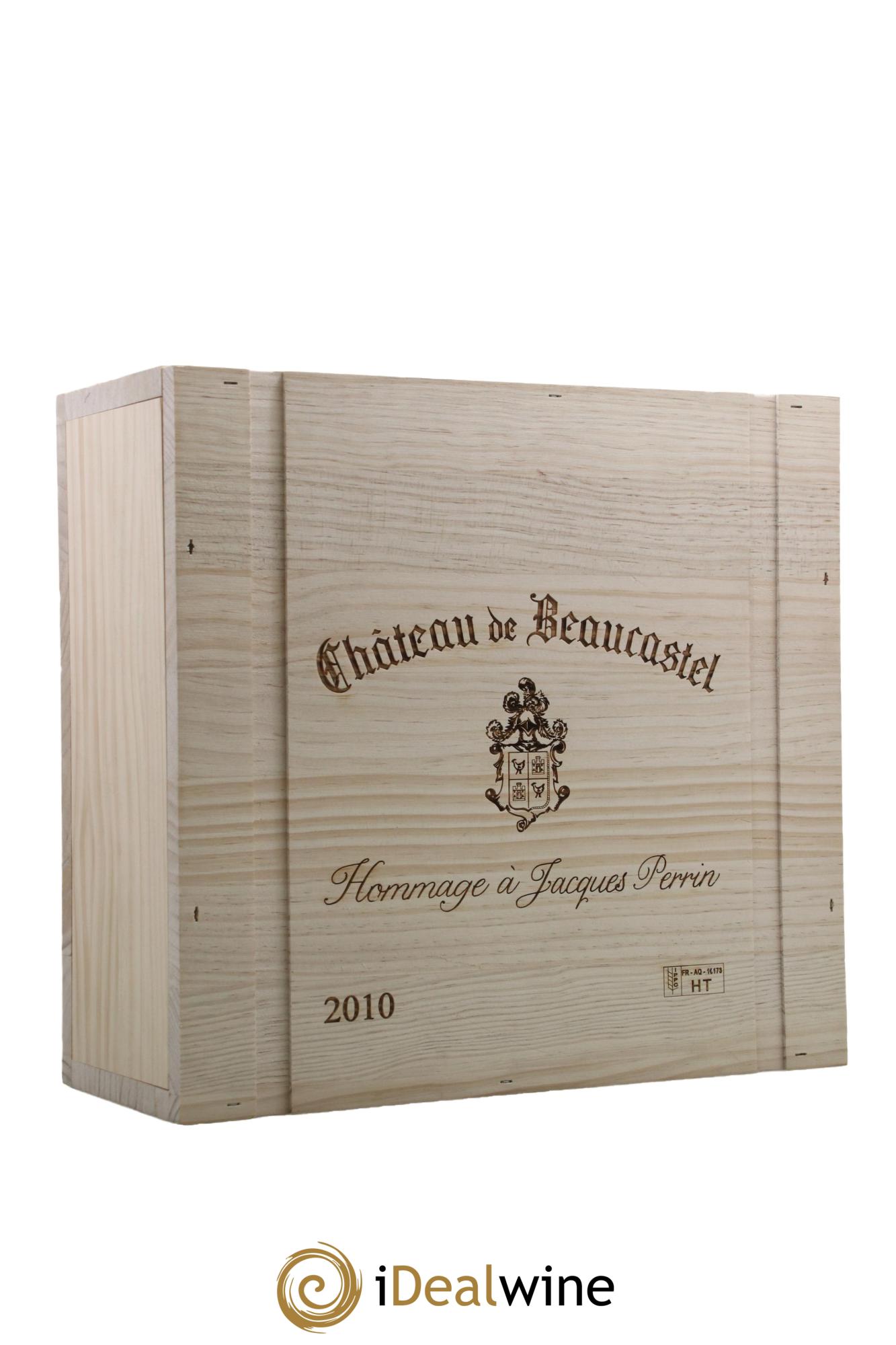Châteauneuf-du-Pape Château de Beaucastel Hommage à Jacques Perrin Famille Perrin 2010 - Lotto di 3 bottiglie - 3