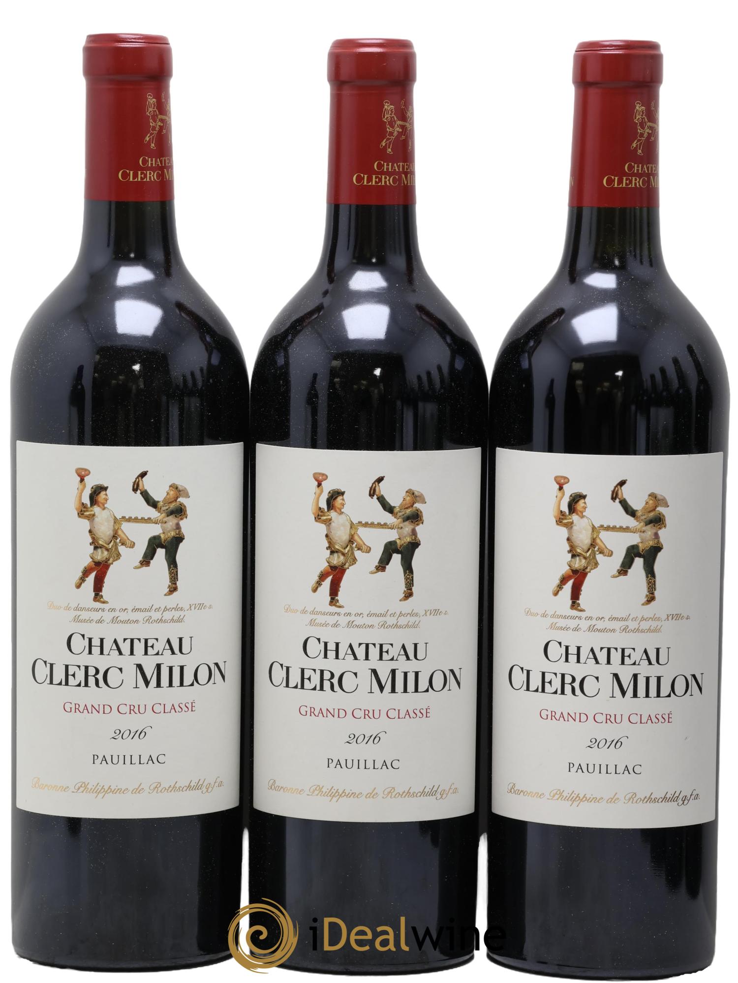 Château Clerc Milon 5ème Grand Cru Classé 2016 - Lot de 3 bouteilles - 0