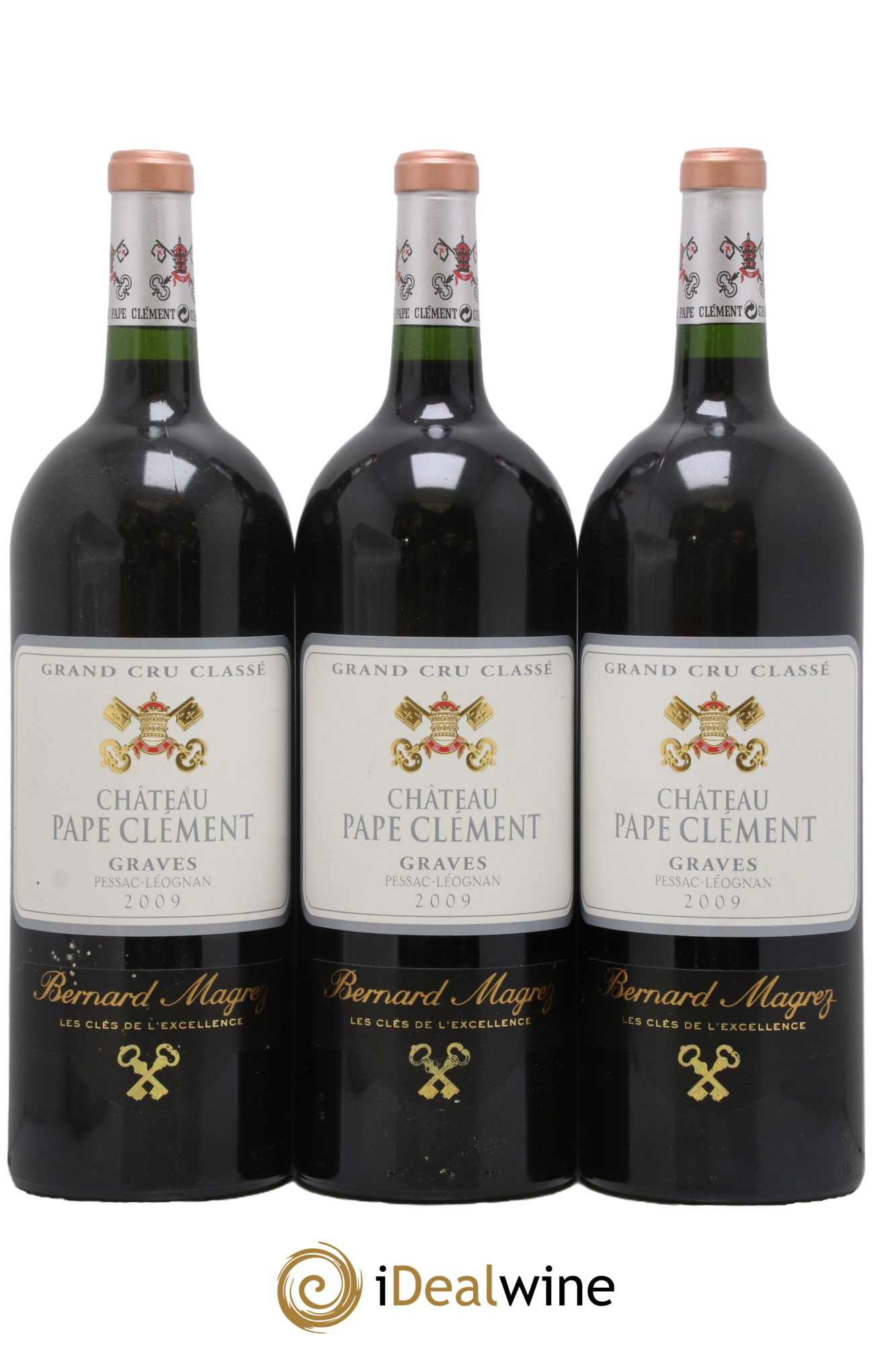 Château Pape Clément Cru Classé de Graves 2009 - Lot of 3 magnums - 0