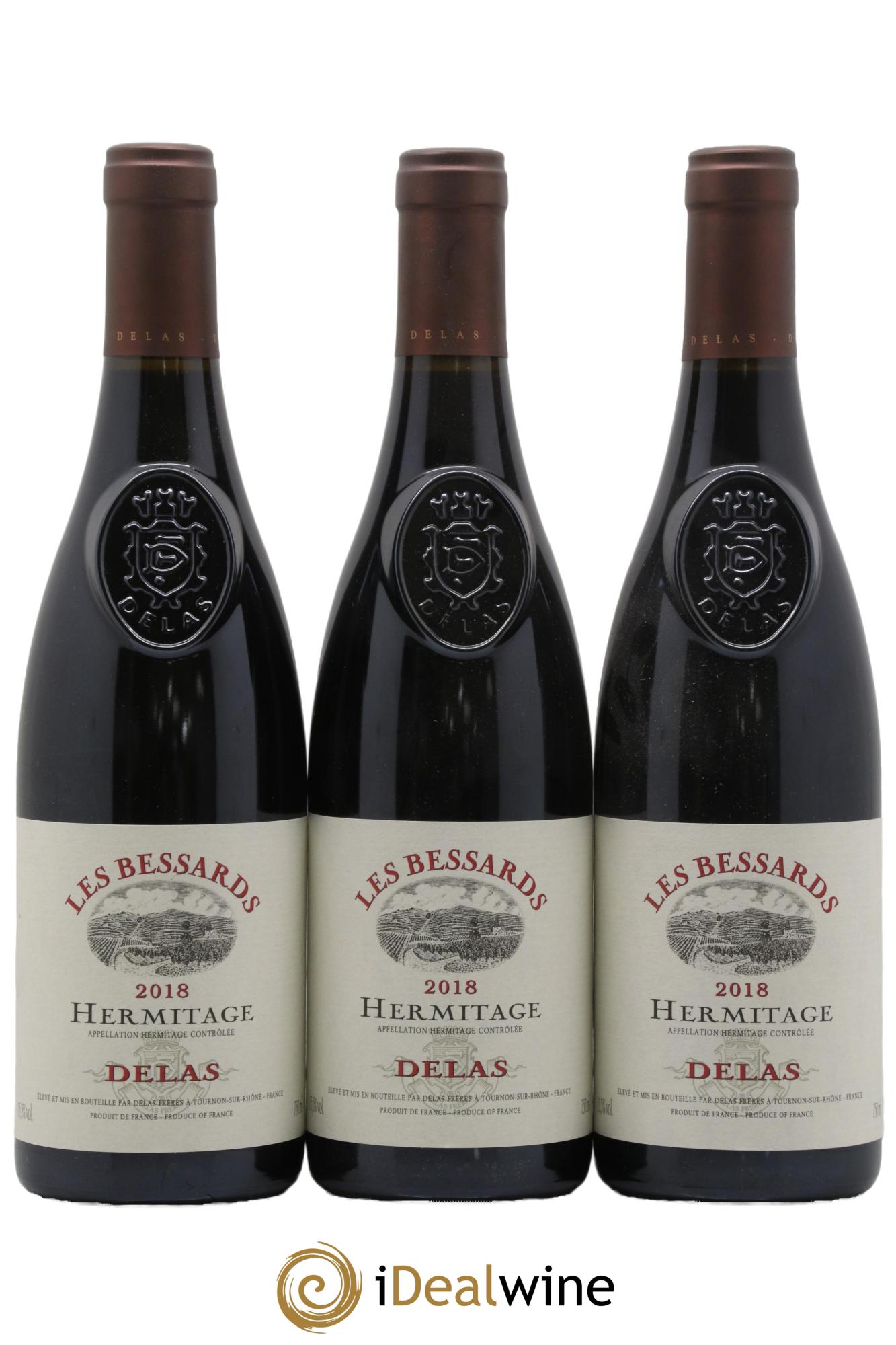 Hermitage Les Bessards Delas Frères 2018 - Lot de 3 bouteilles - 0