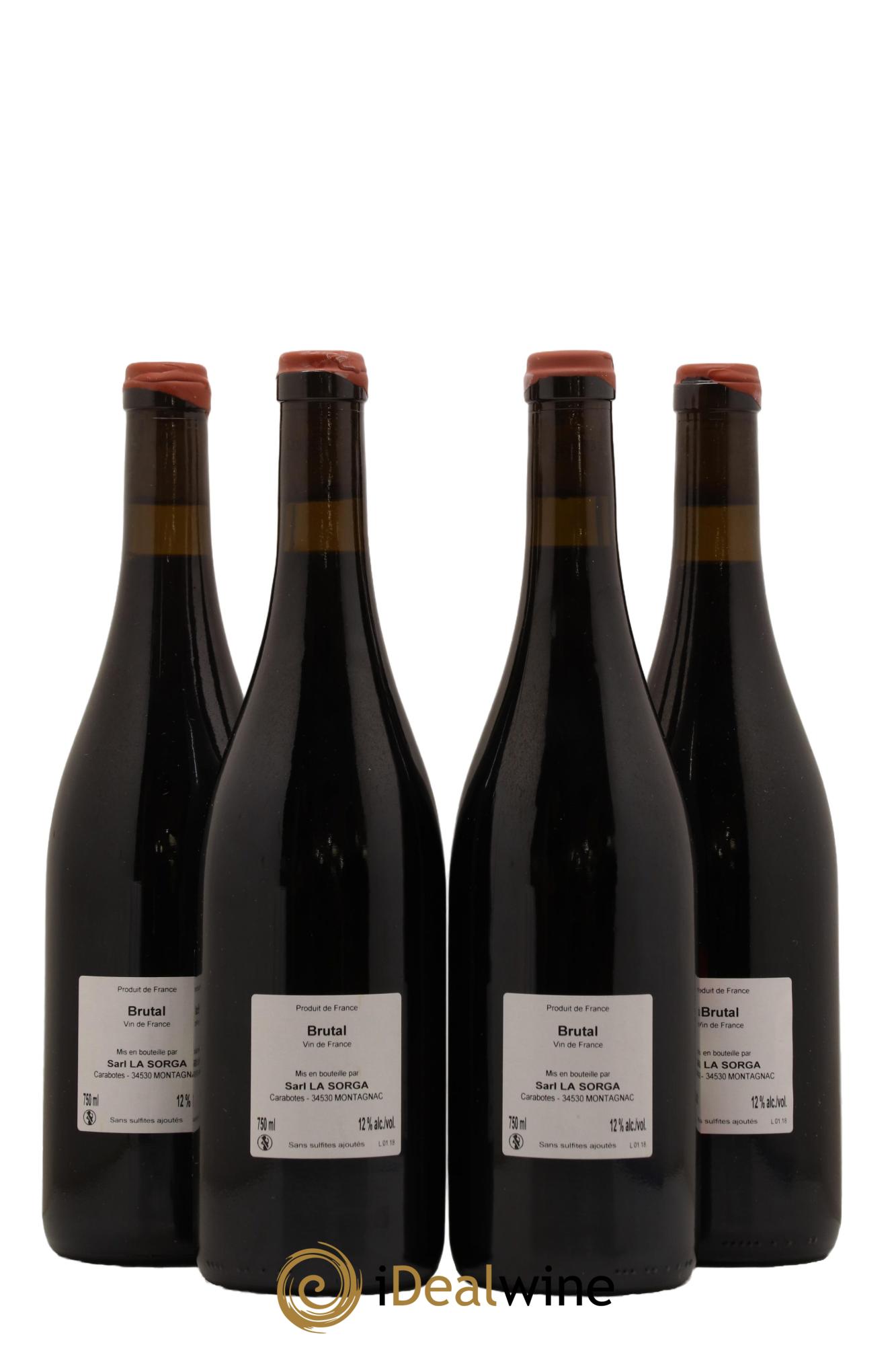 Vin de France Brutal La Sorga Anthony Tortul 2018 - Lot de 4 bouteilles - 1
