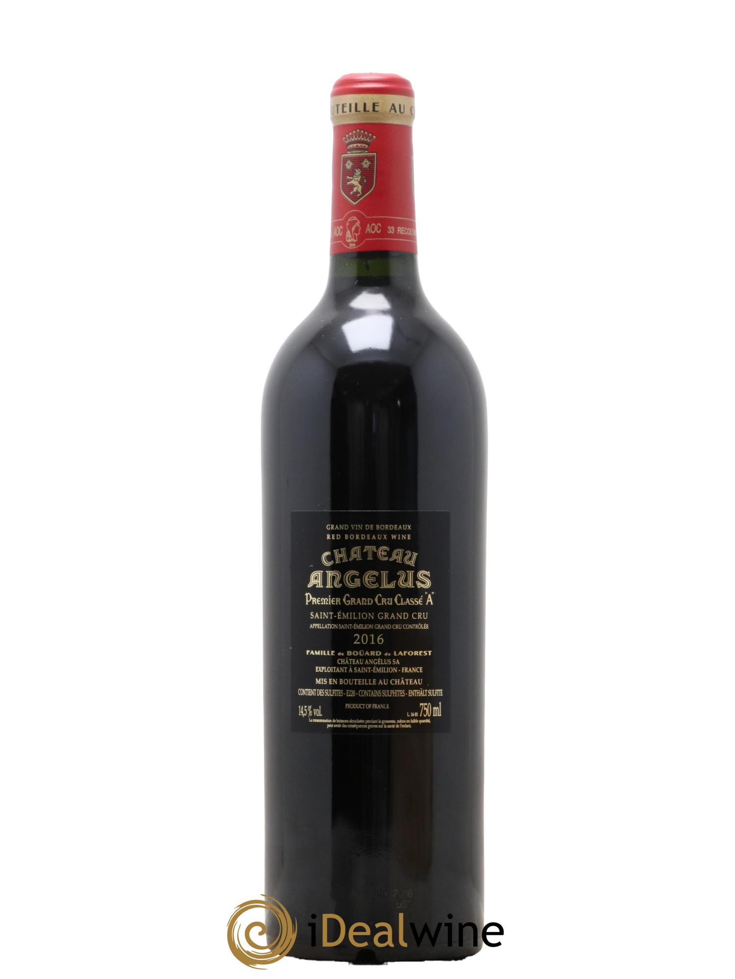 Château Angélus 1er Grand Cru Classé A 2016 - Lot of 1 bottle - 2