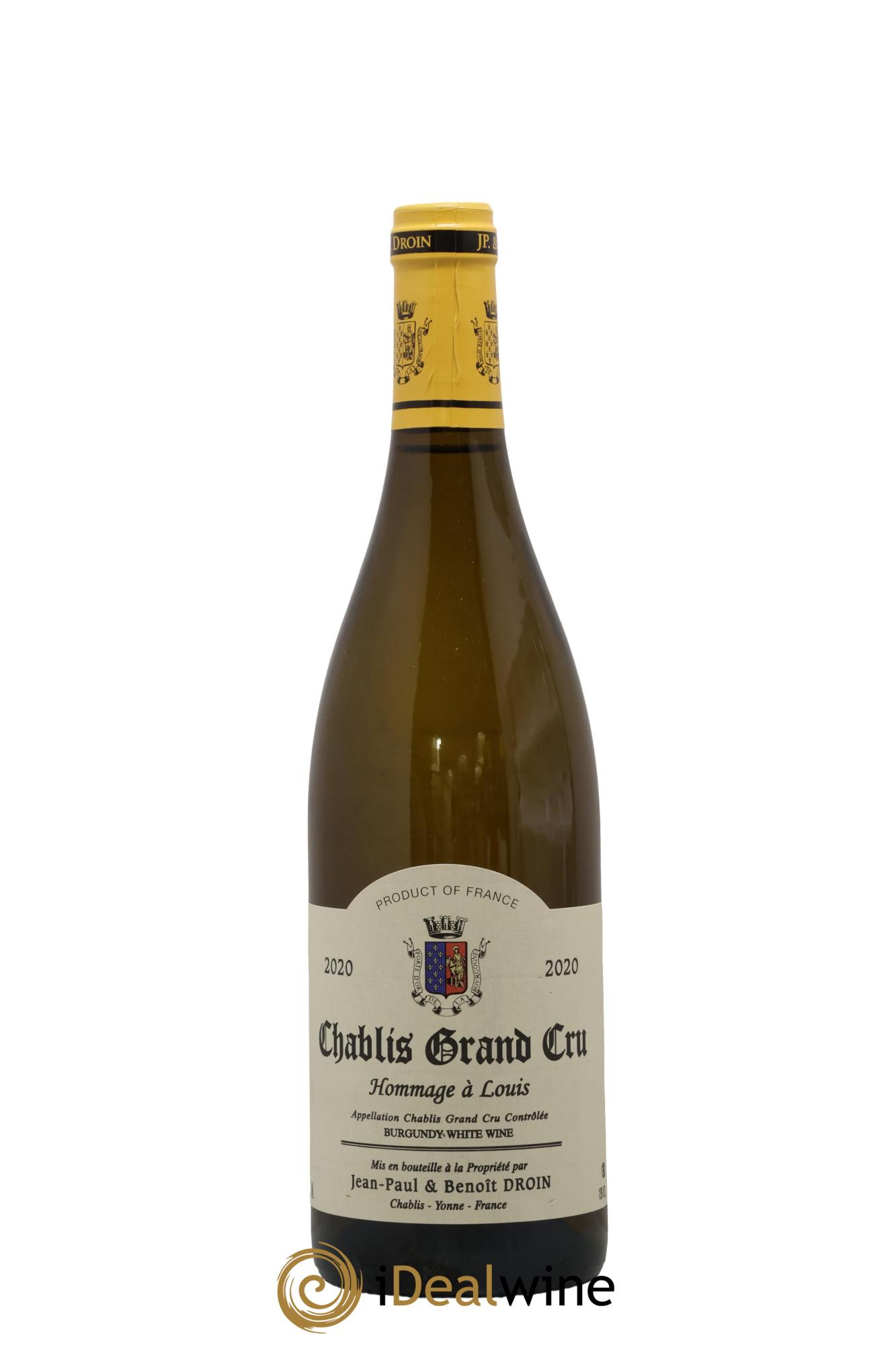 Chablis Grand Cru Hommage à Louis Jean-Paul & Benoît Droin (Domaine) 2020 - Lot de 1 bouteille - 0