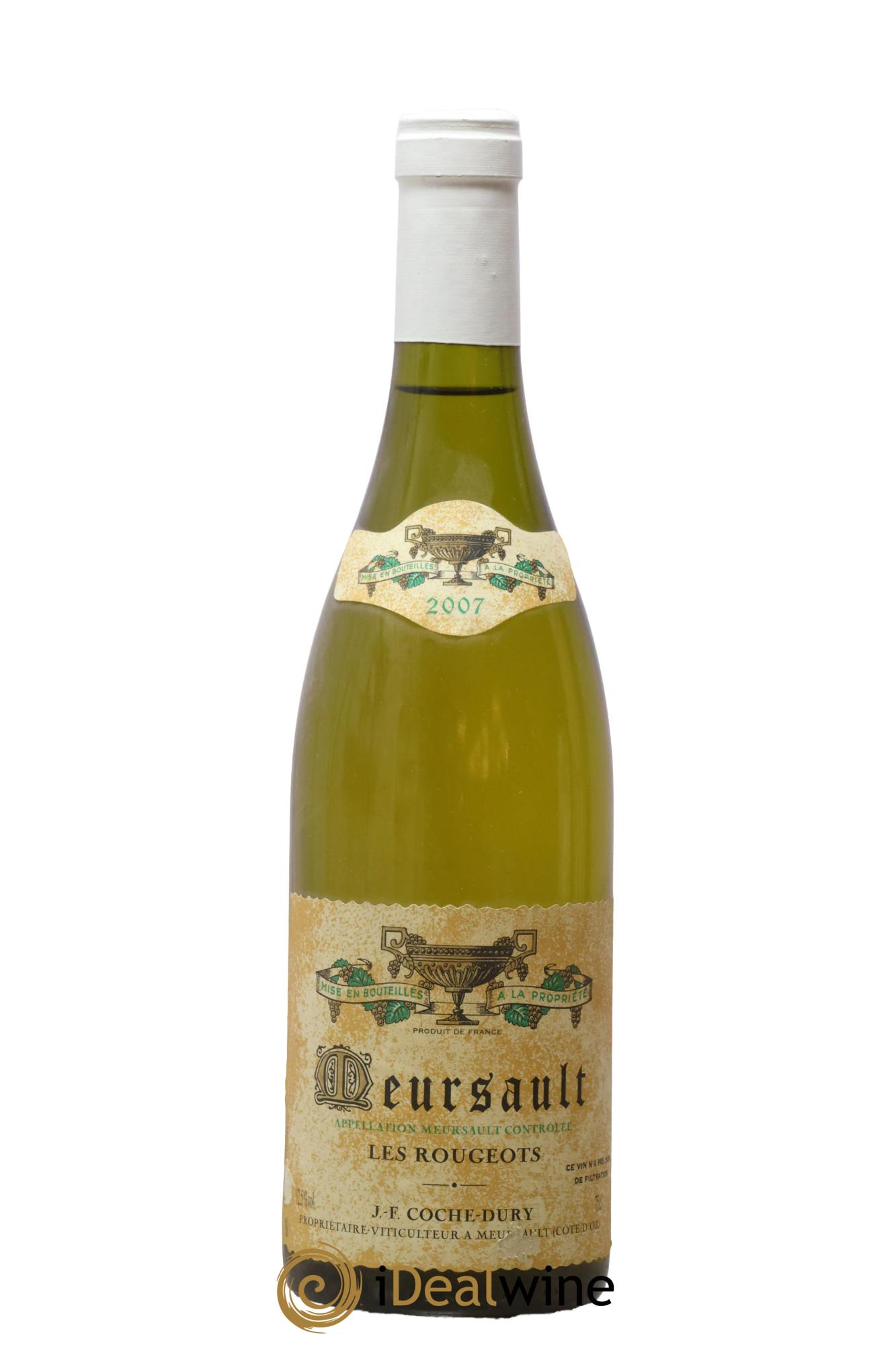 Meursault Les Rougeots Coche Dury (Domaine) Couleur a vérifier 2007 - Lot de 1 bouteille - 0