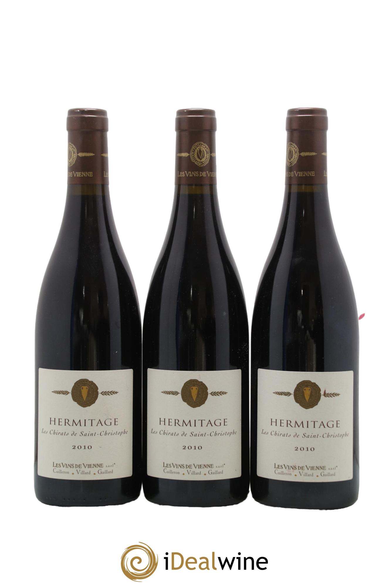 Hermitage Les Chirats de Saint Christophe Les Vins de Vienne 2010 - Lot de 3 bouteilles - 0