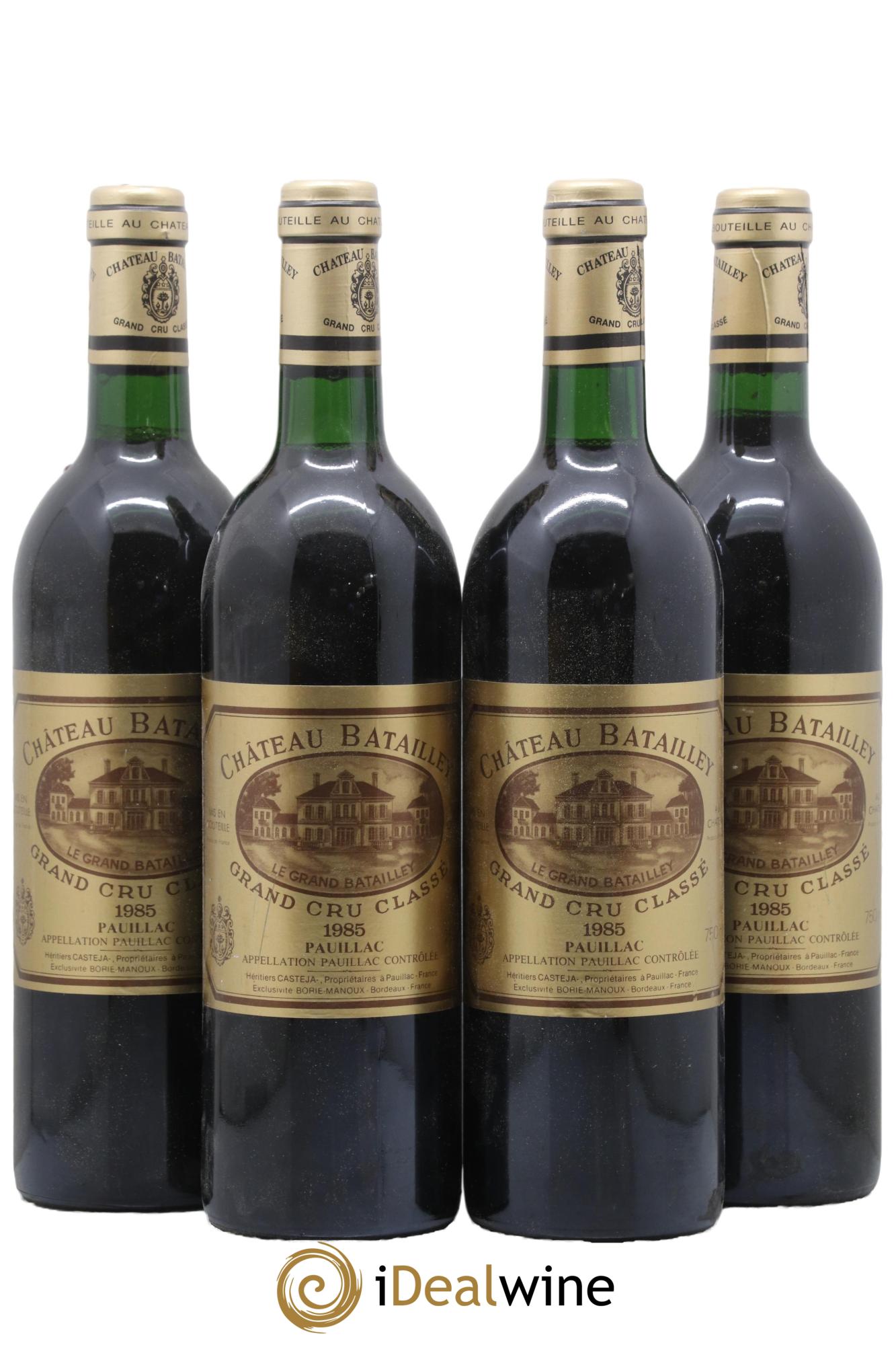Château Batailley 5ème Grand Cru Classé 1985 - Lot de 4 bouteilles - 0