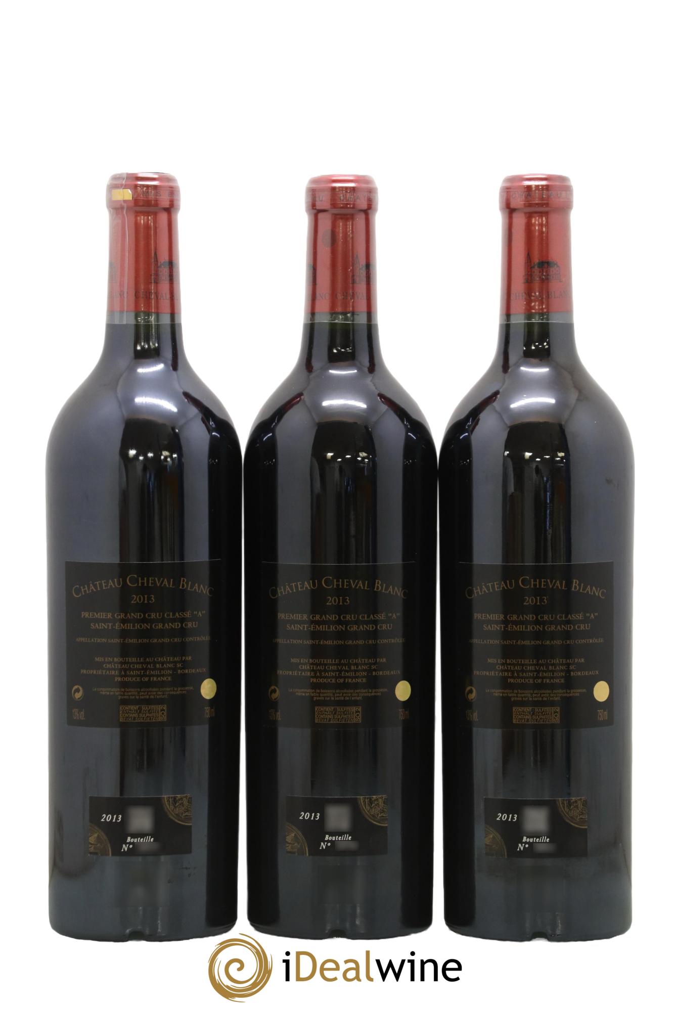 Château Cheval Blanc 1er Grand Cru Classé A 2013 - Lot of 3 bottles - 1