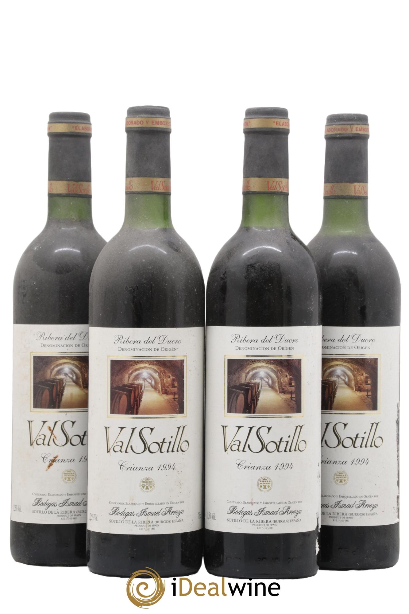 Ribera Del Duero DO Valsotillo Bodegas Ismael Arroyo 1994 - Lot de 4 bouteilles - 0
