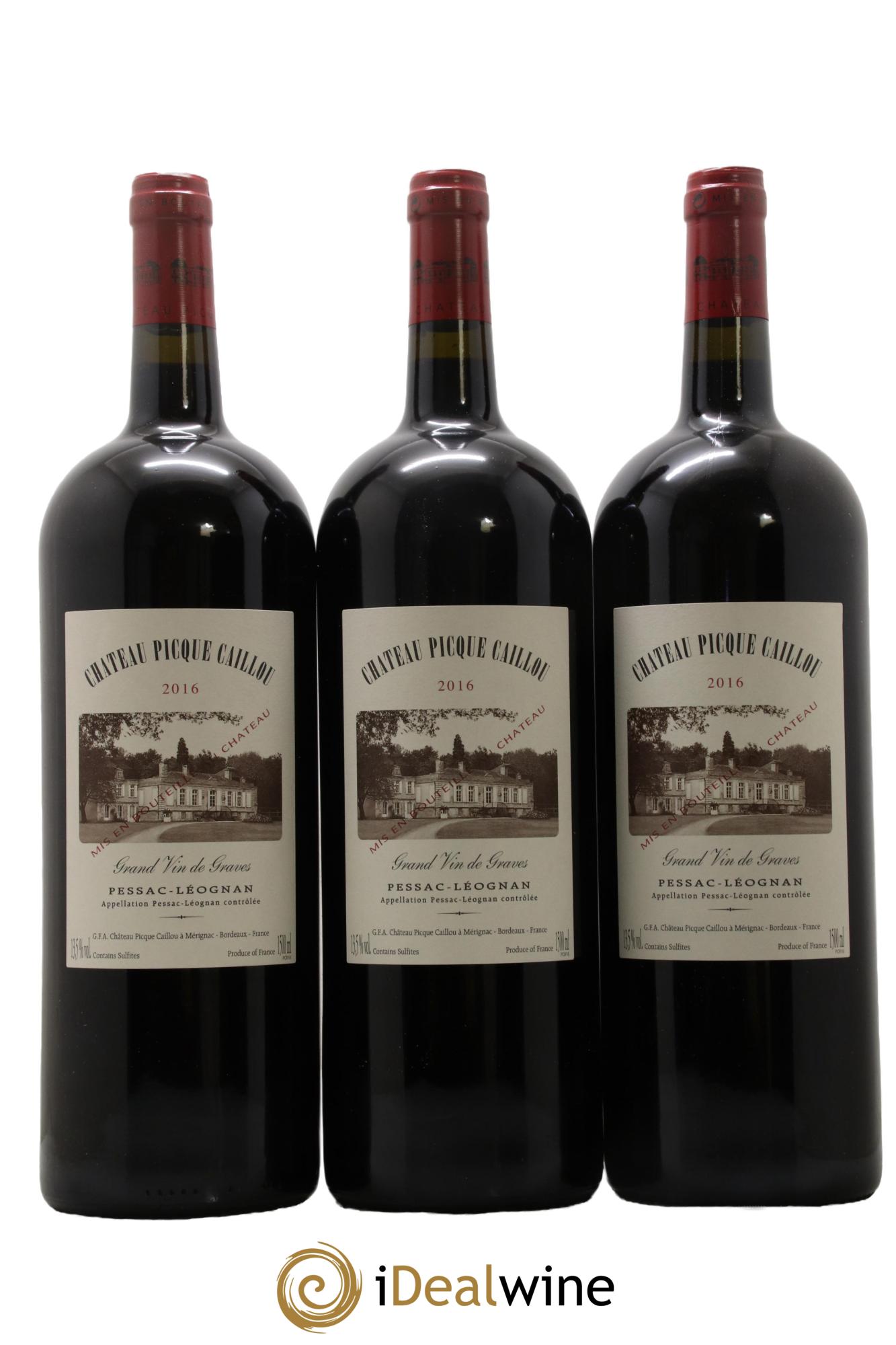 Château Picque Caillou 2016 - Lot of 3 magnums - 0
