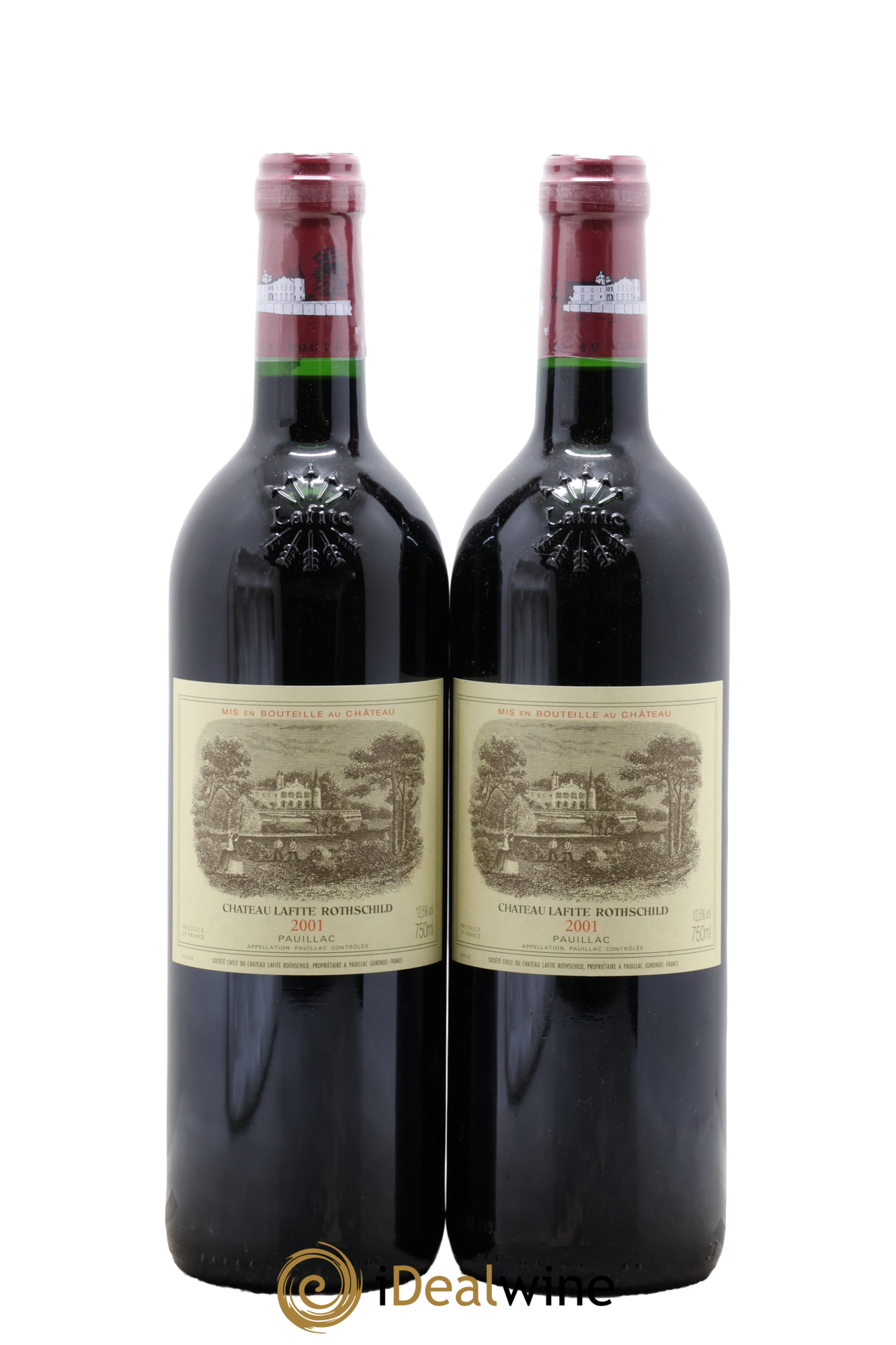 Château Lafite Rothschild 1er Grand Cru Classé 2001 - Lot de 2 bouteilles - 0