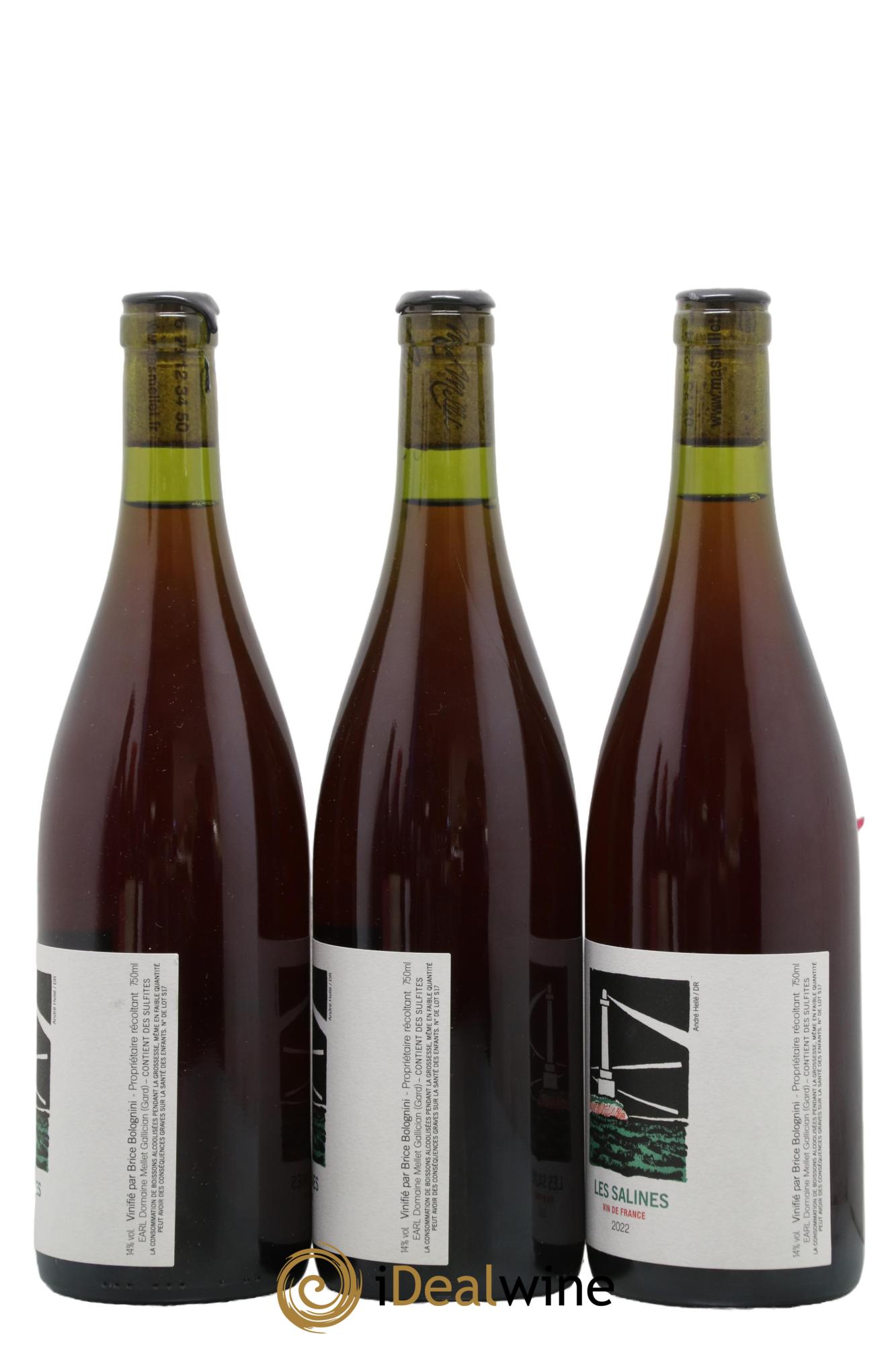Vin de France Les Salines Brice Bolognini - Mas Mellet 2022 - Lot de 3 bouteilles - 1