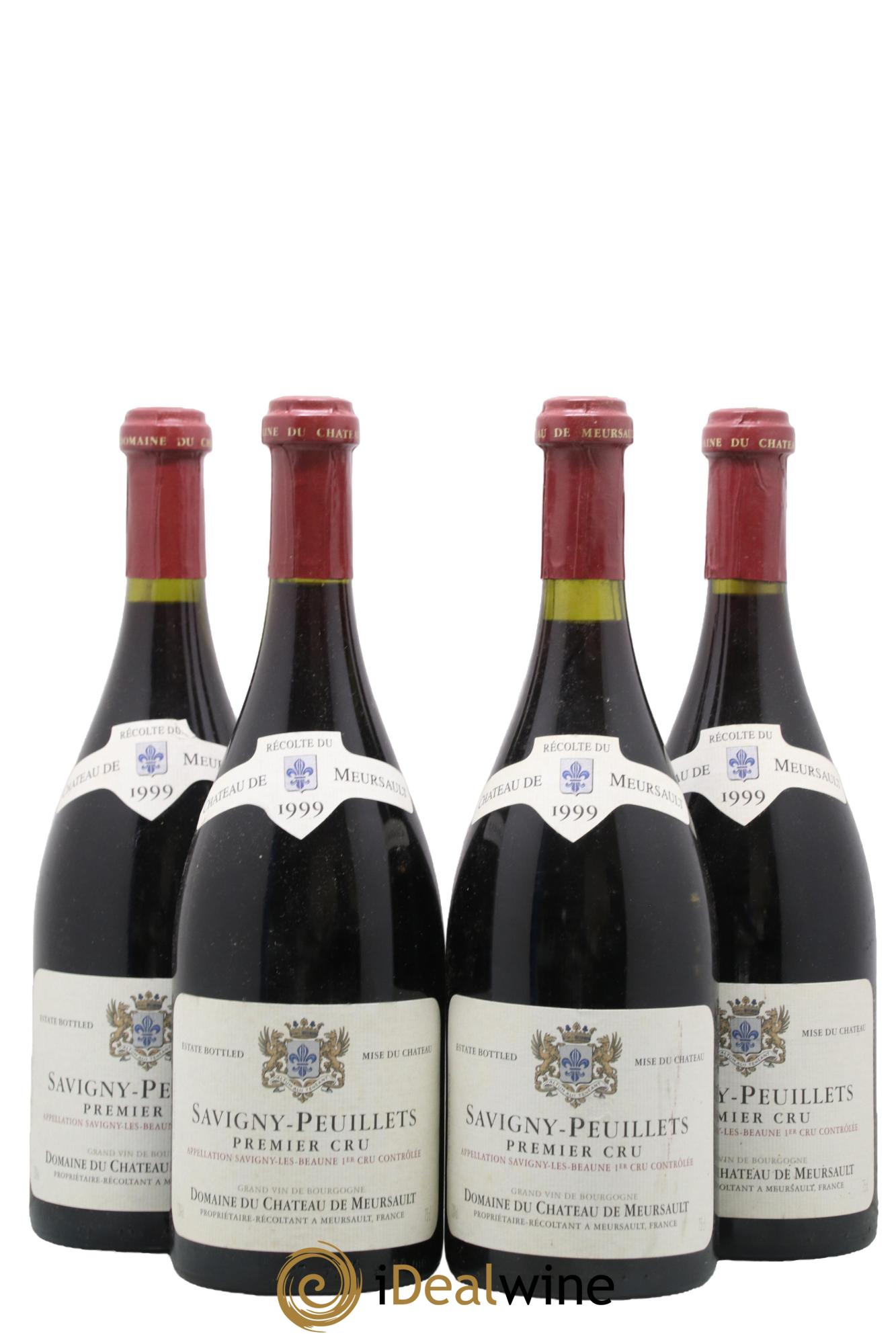 Savigny-lès-Beaune 1er Cru Les Peuillets Château de Meursault 1999 - Lot de 4 bouteilles - 0