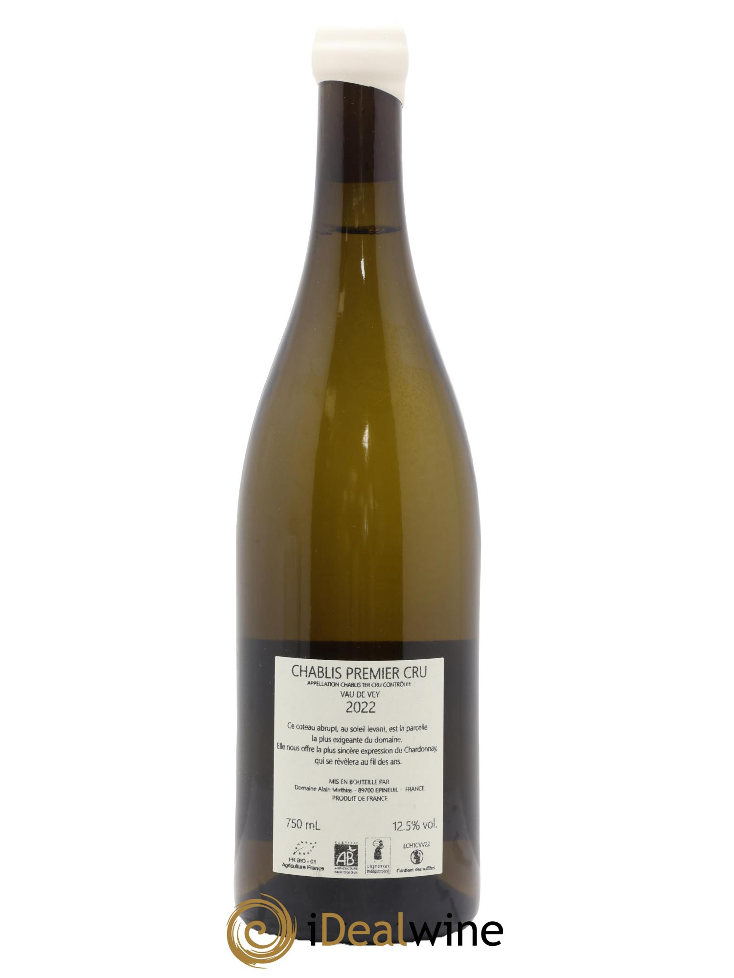 Chablis 1er Cru Vau de Vey Alain Mathias 2022 - Posten von 1 Flasche - 1