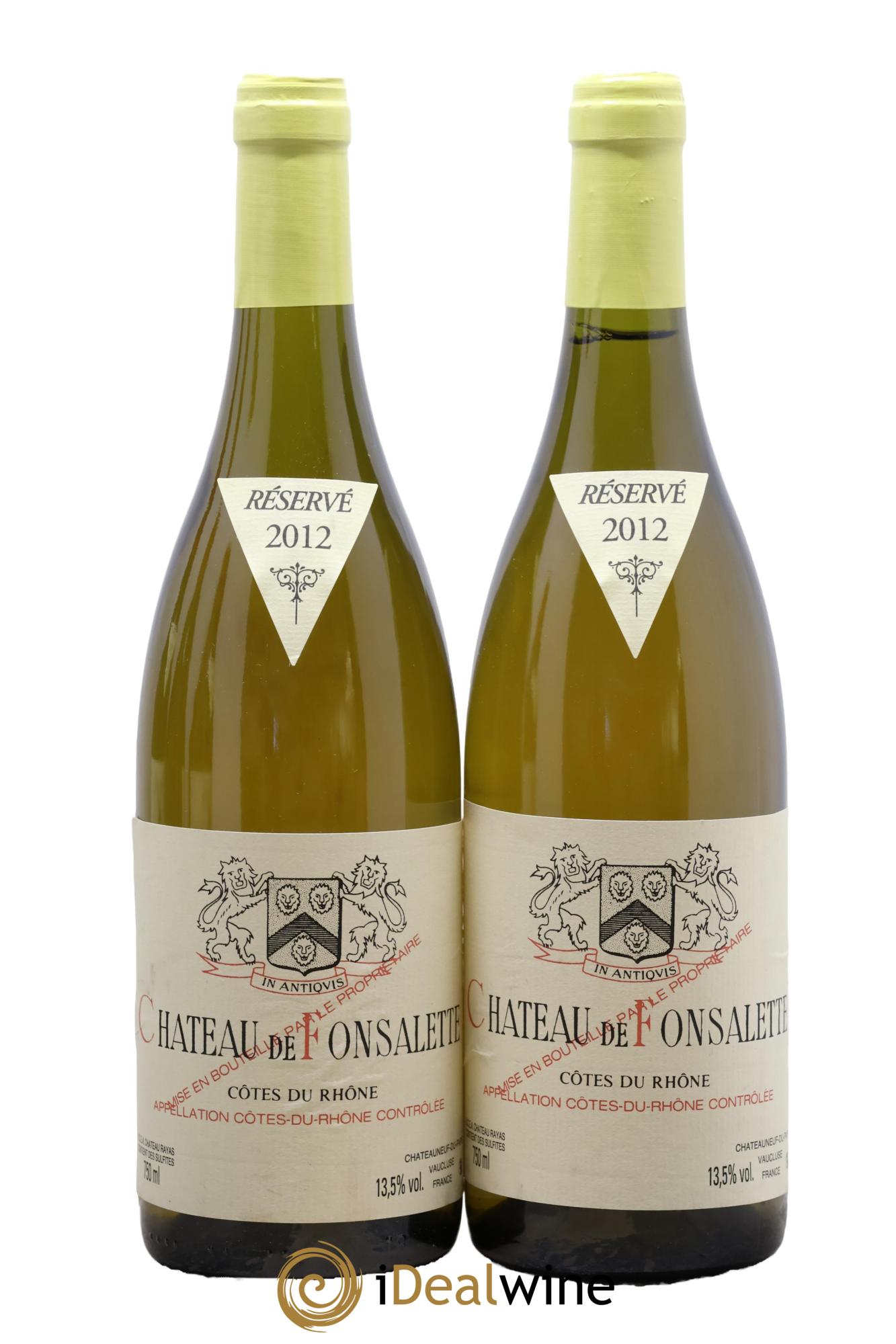 Côtes-du-Rhône Château de Fonsalette Emmanuel Reynaud 2012 - Lot de 2 bouteilles - 0