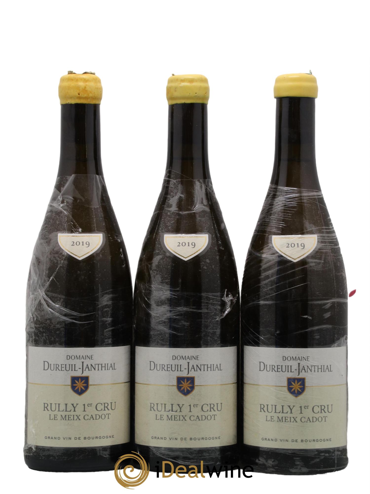 Rully 1er Cru Le Meix Cadot Vincent Dureuil-Janthial 2019 - Lot de 3 bouteilles - 0