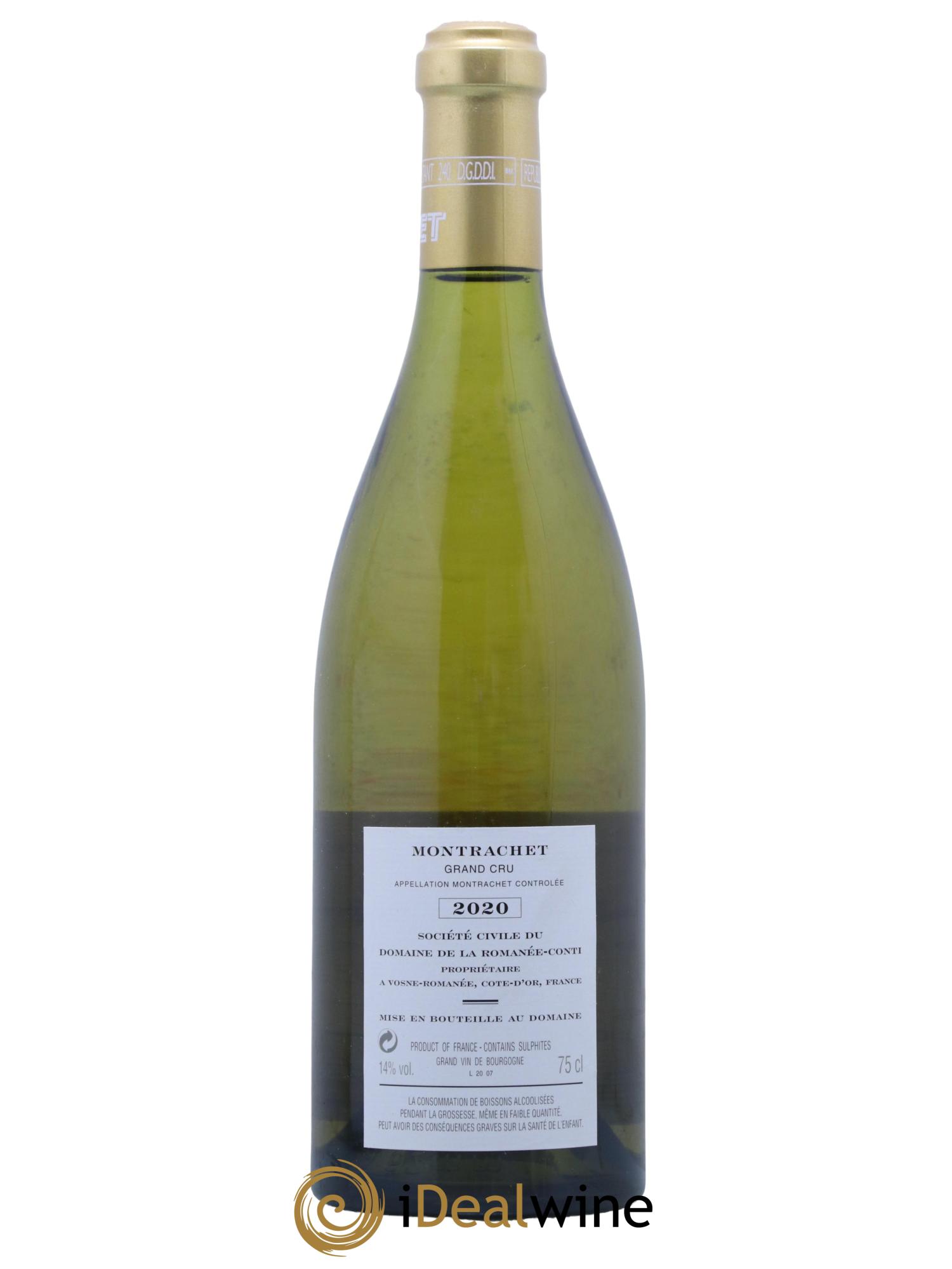 Montrachet Grand Cru Domaine de la Romanée-Conti  2020 - Lot de 1 bouteille - 1