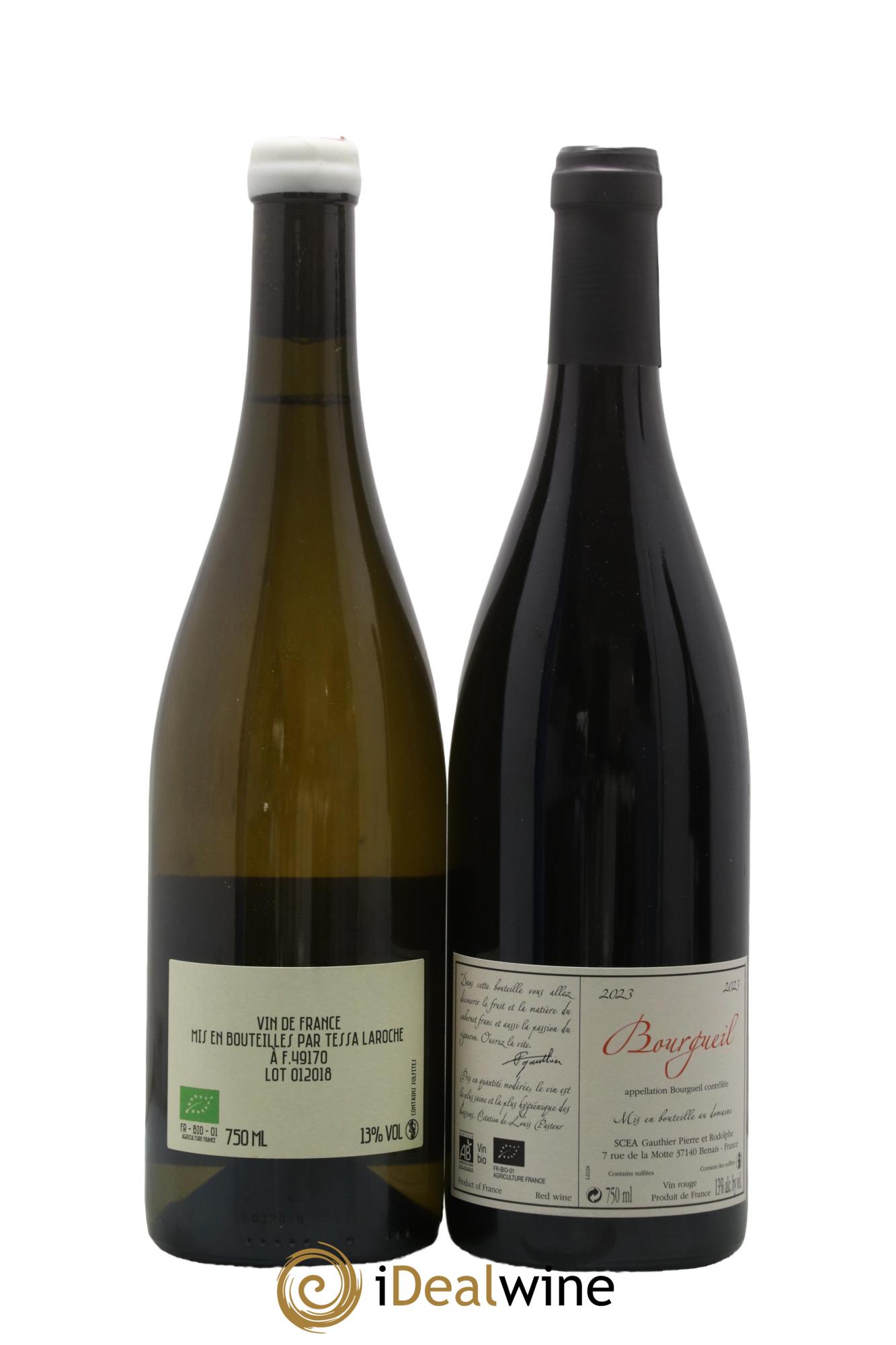 Assortiment de vins d'Anjou noir - Saumur - Bourgueil N°2 - Lot of 6 bottles - 3