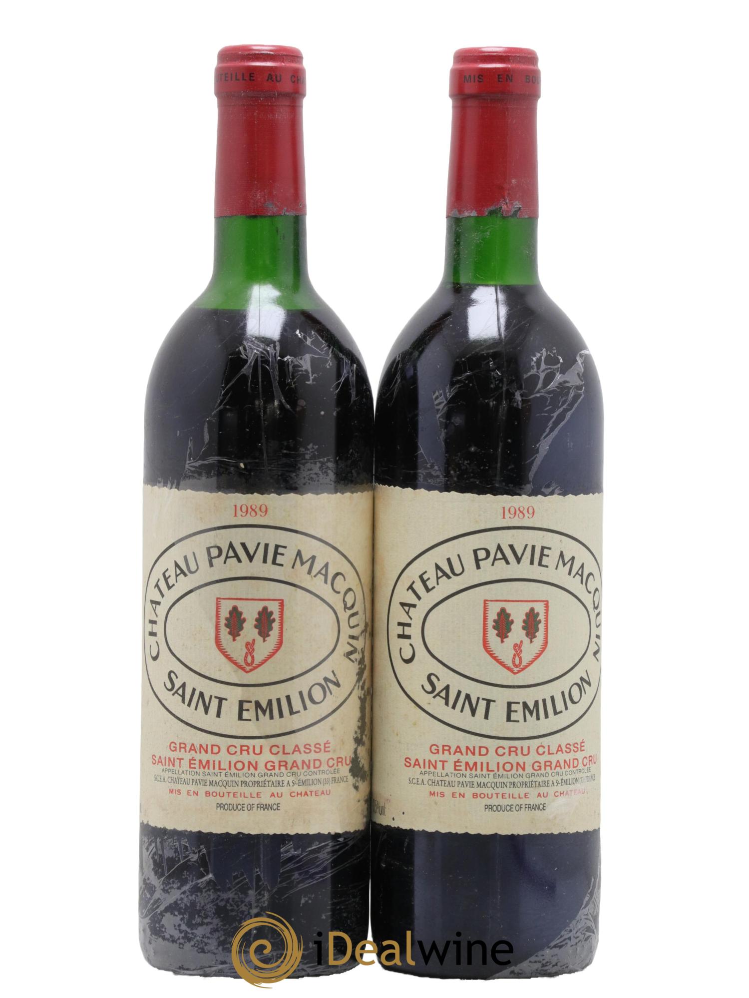 Château Pavie Macquin 1er Grand Cru Classé B 1989 - Lot de 2 bouteilles - 0