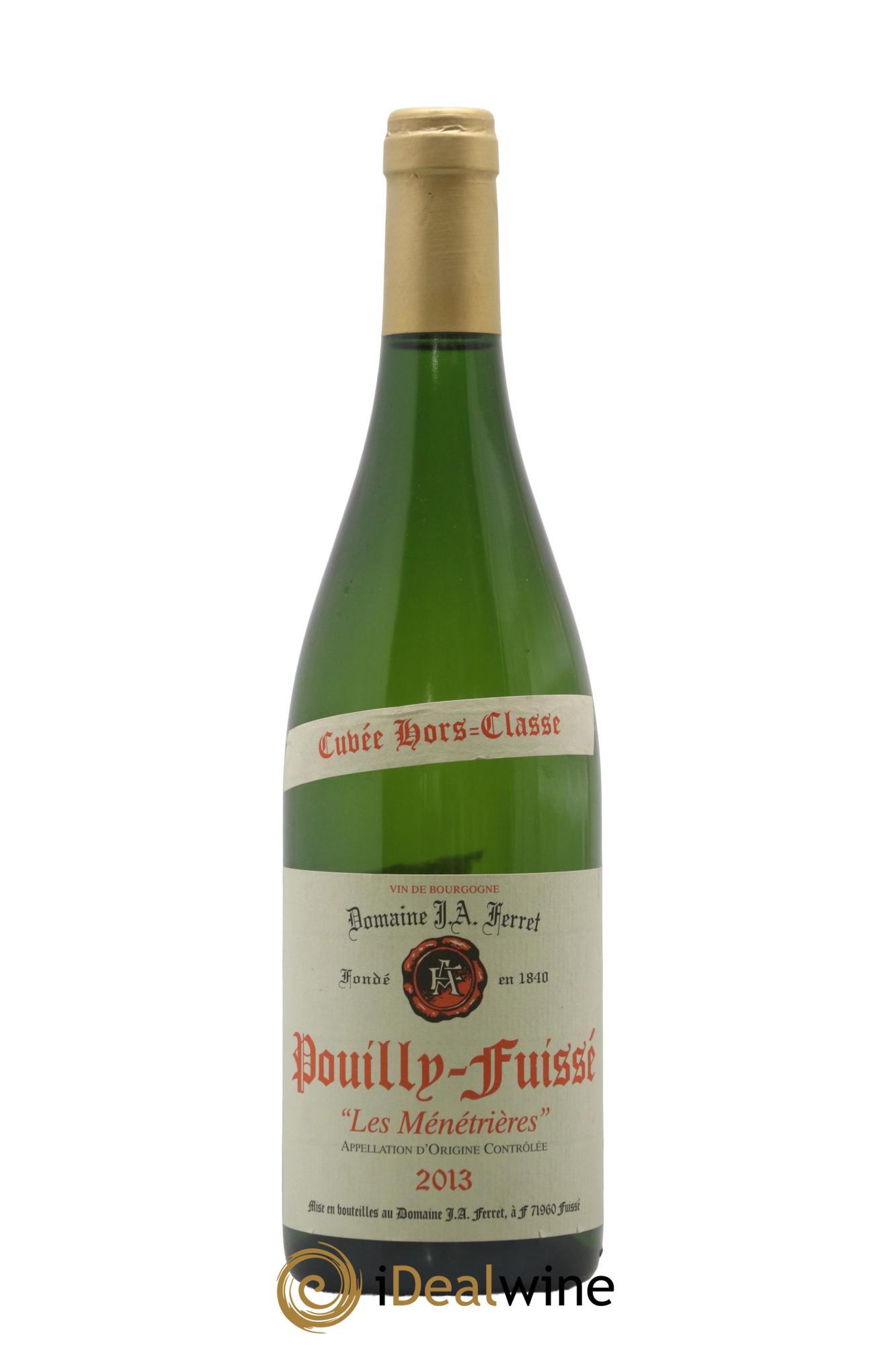 Pouilly-Fuissé Hors Classe Les Ménétrières J.A. Ferret (Domaine) 2013 - Lot de 1 bouteille - 0
