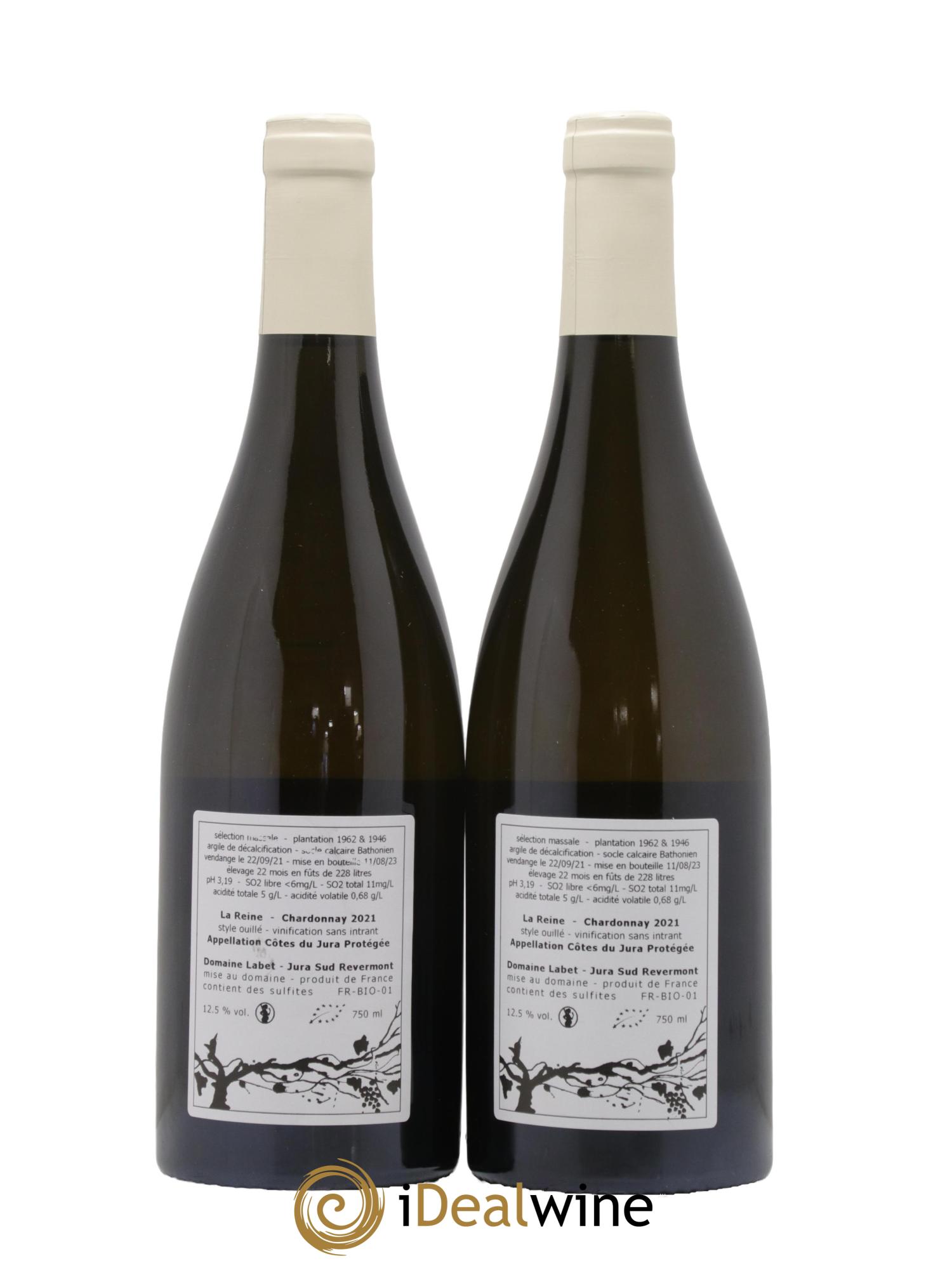Côtes du Jura Chardonnay La Reine Romain - Julien - Charline Labet 2021 - Lot de 2 bouteilles - 1