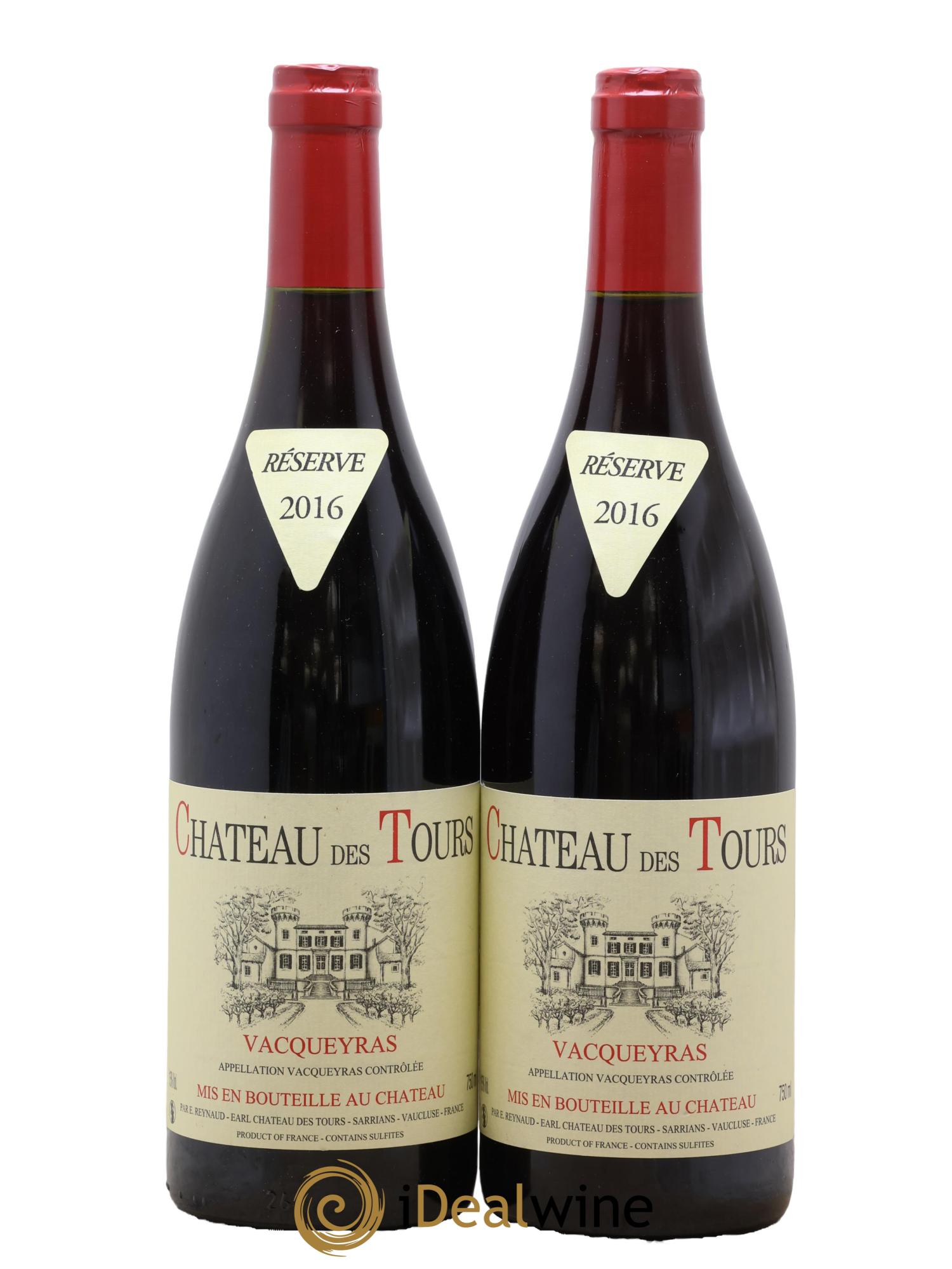 Vacqueyras Château des Tours Emmanuel Reynaud 2016 - Lot de 2 bouteilles - 0