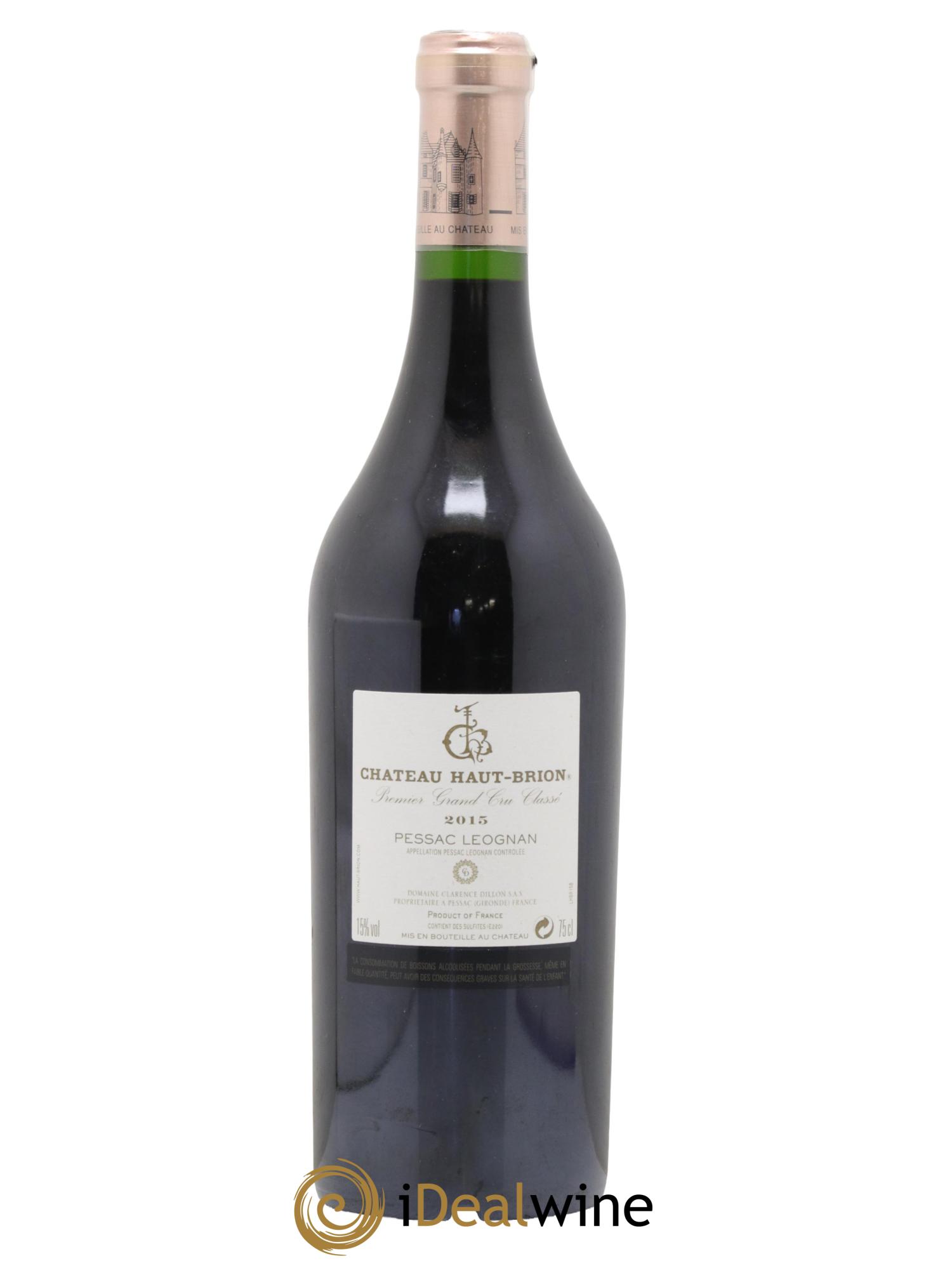 Château Haut Brion 1er Grand Cru Classé 2015 - Lot de 1 bouteille - 1