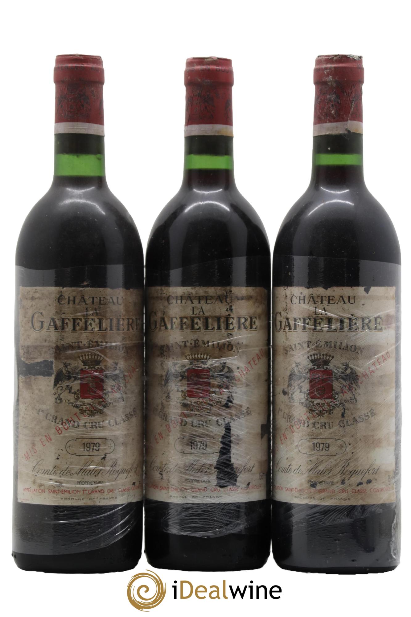 Château la Gaffelière 1er Grand Cru Classé B 1979 - Lot de 3 bouteilles - 0