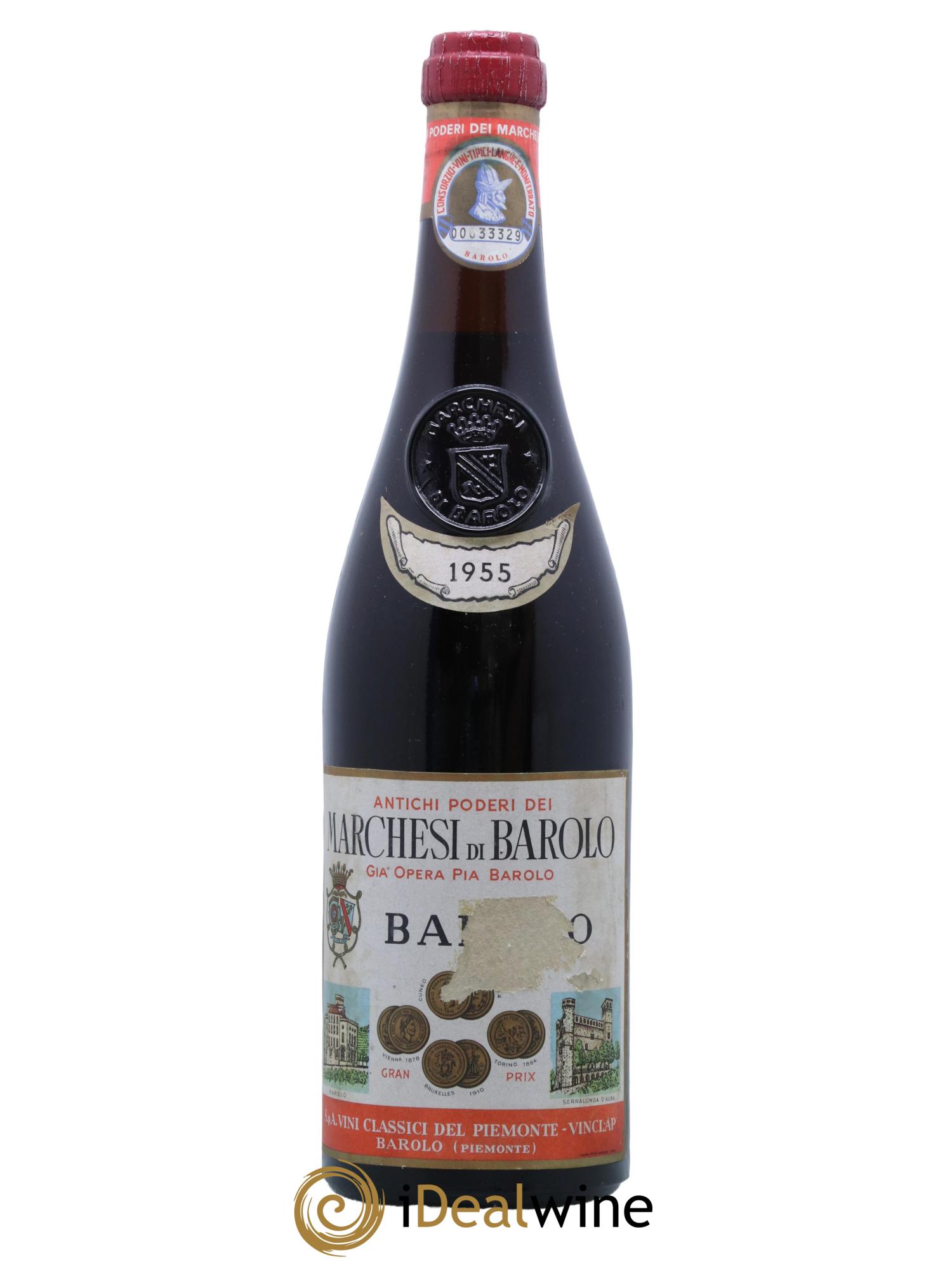 Barolo Marchesi di Barolo 1955 - Lot de 1 bouteille - 0