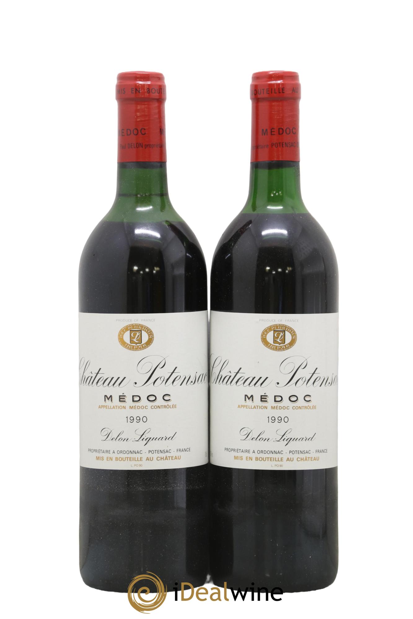 Château Potensac 1990 - Lot de 2 bouteilles - 0