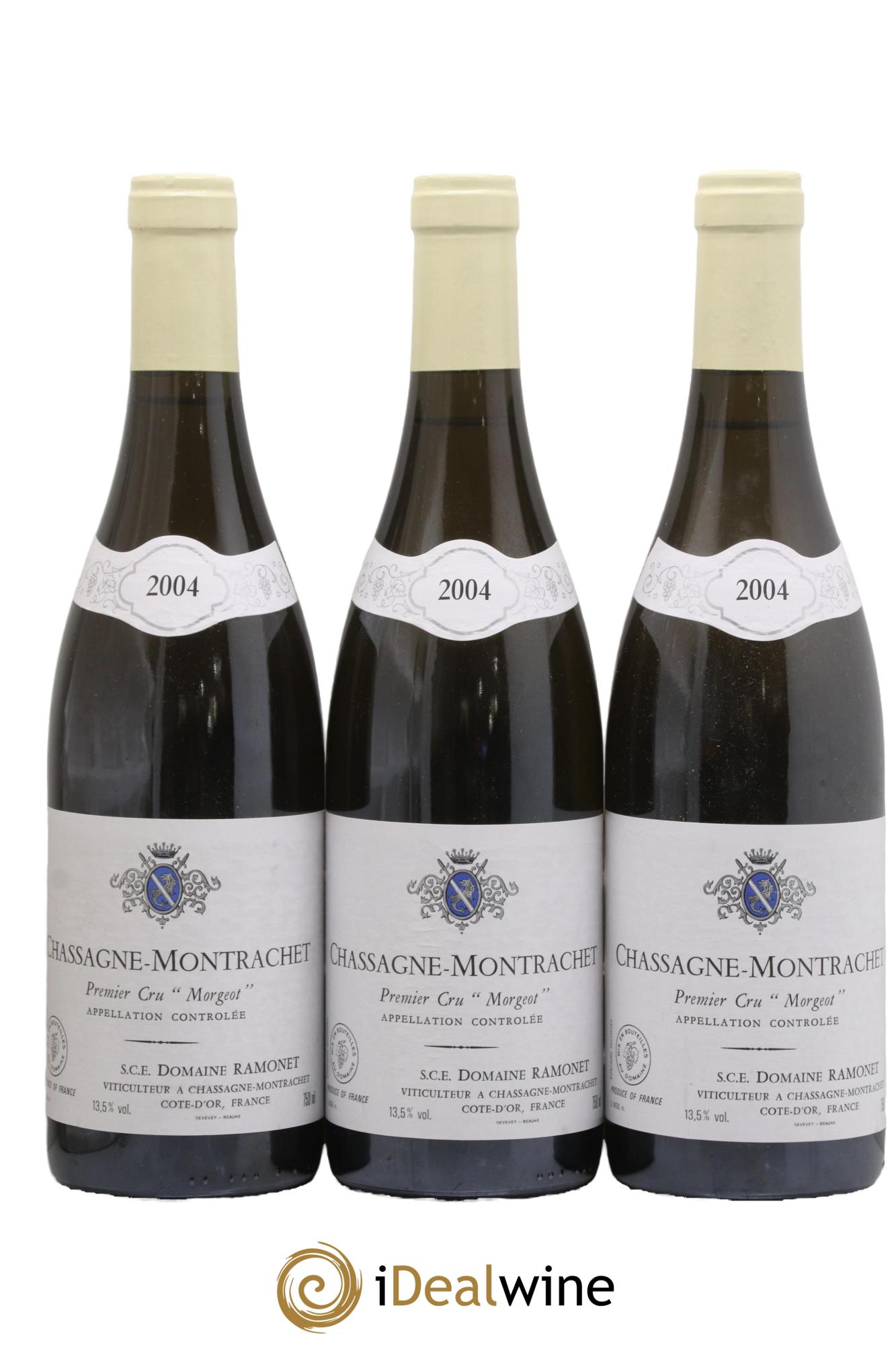 Chassagne-Montrachet 1er Cru Morgeot Ramonet (Domaine) 2004 - Lot de 3 bouteilles - 0