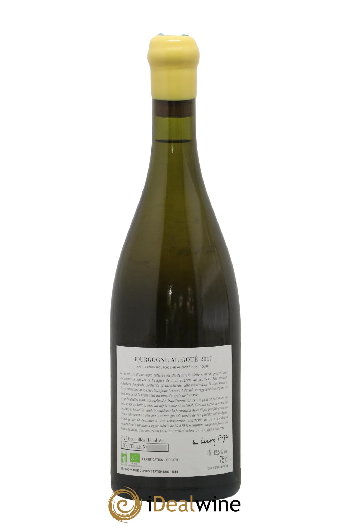 Bourgogne Aligoté Sous Chatelet d'Auvenay (Domaine) 2017 - Lot de 1 bouteille - 1