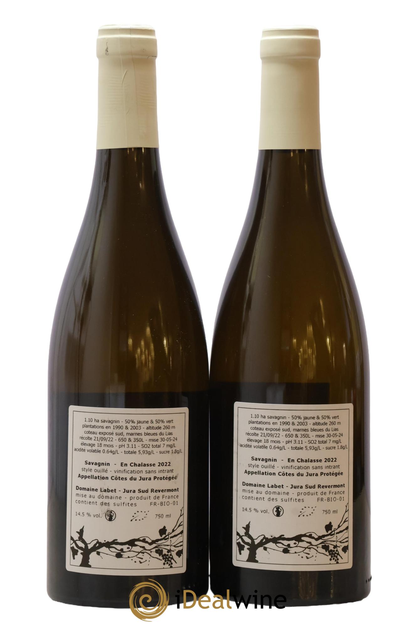 Côtes du Jura Fleur de Savagnin En Chalasse Romain - Julien  - Charline Labet 2022 - Lot of 2 bottles - 1