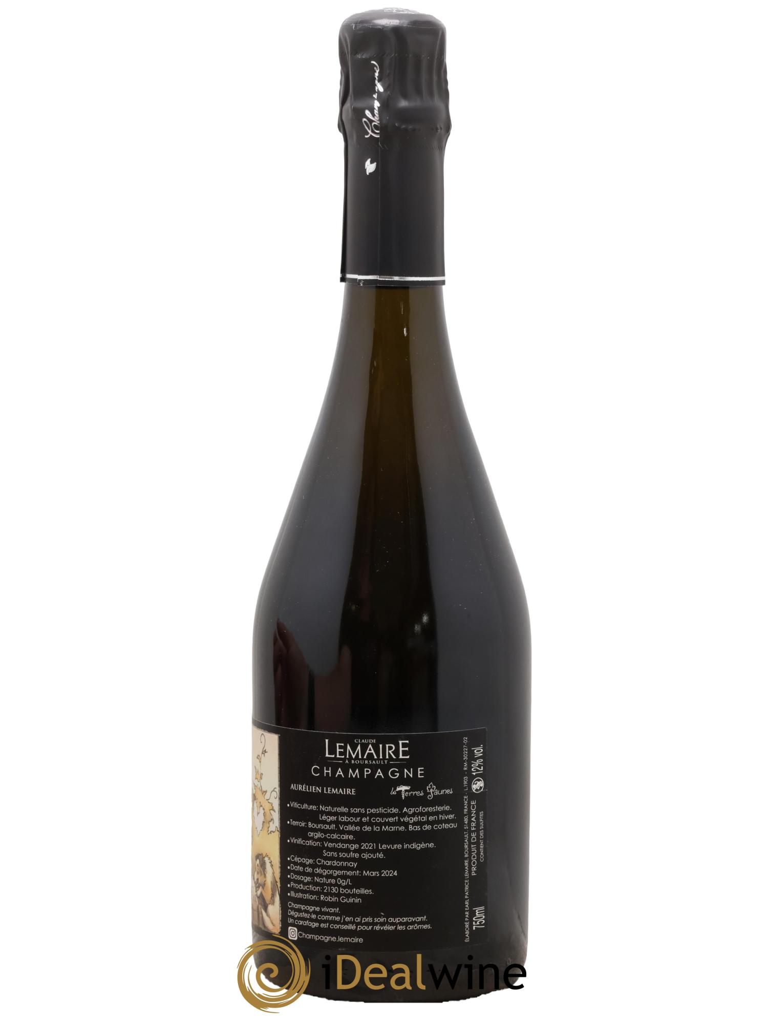 Les Terres Jaunes Aurélien Lemaire 2021 - Lot de 1 bouteille - 1