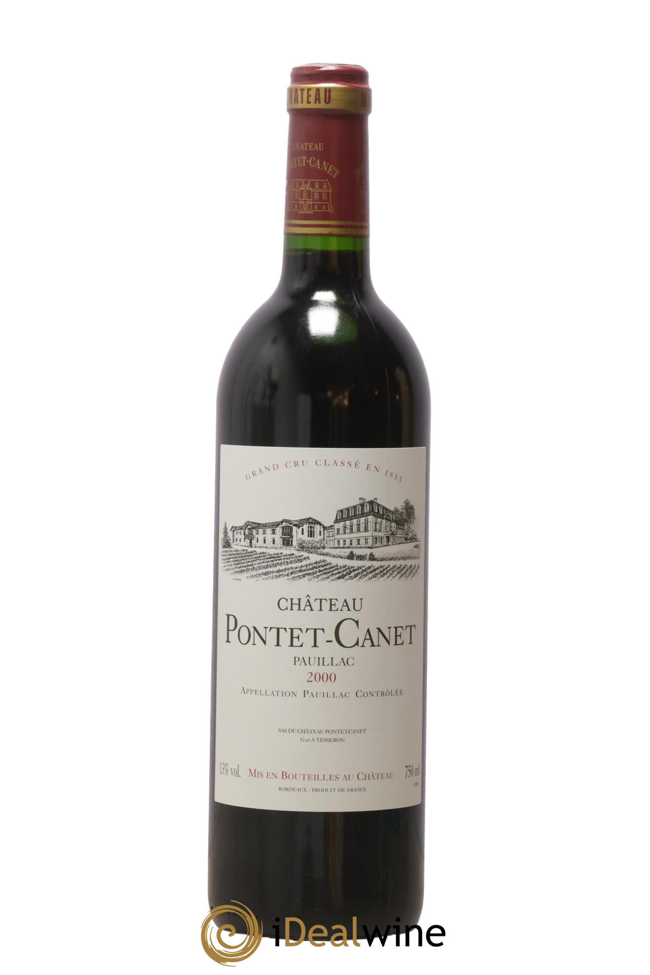 Château Pontet Canet 5ème Grand Cru Classé 2000 - Lot de 1 bouteille - 0