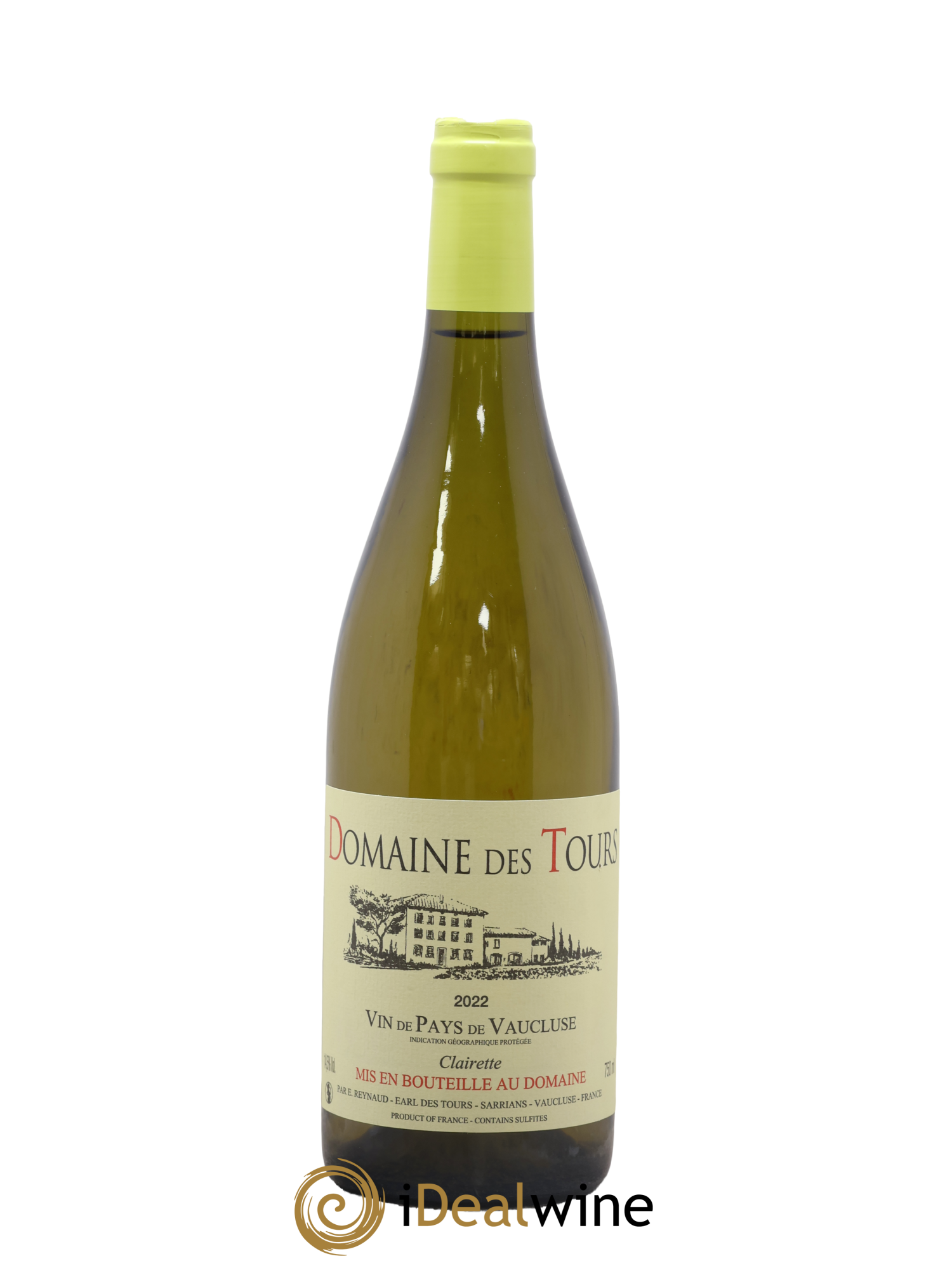 Vaucluse (Vin de Pays de Vaucluse) Domaine des Tours Clairette Emmanuel Reynaud 2022 - Lot de 1 bouteille - 0