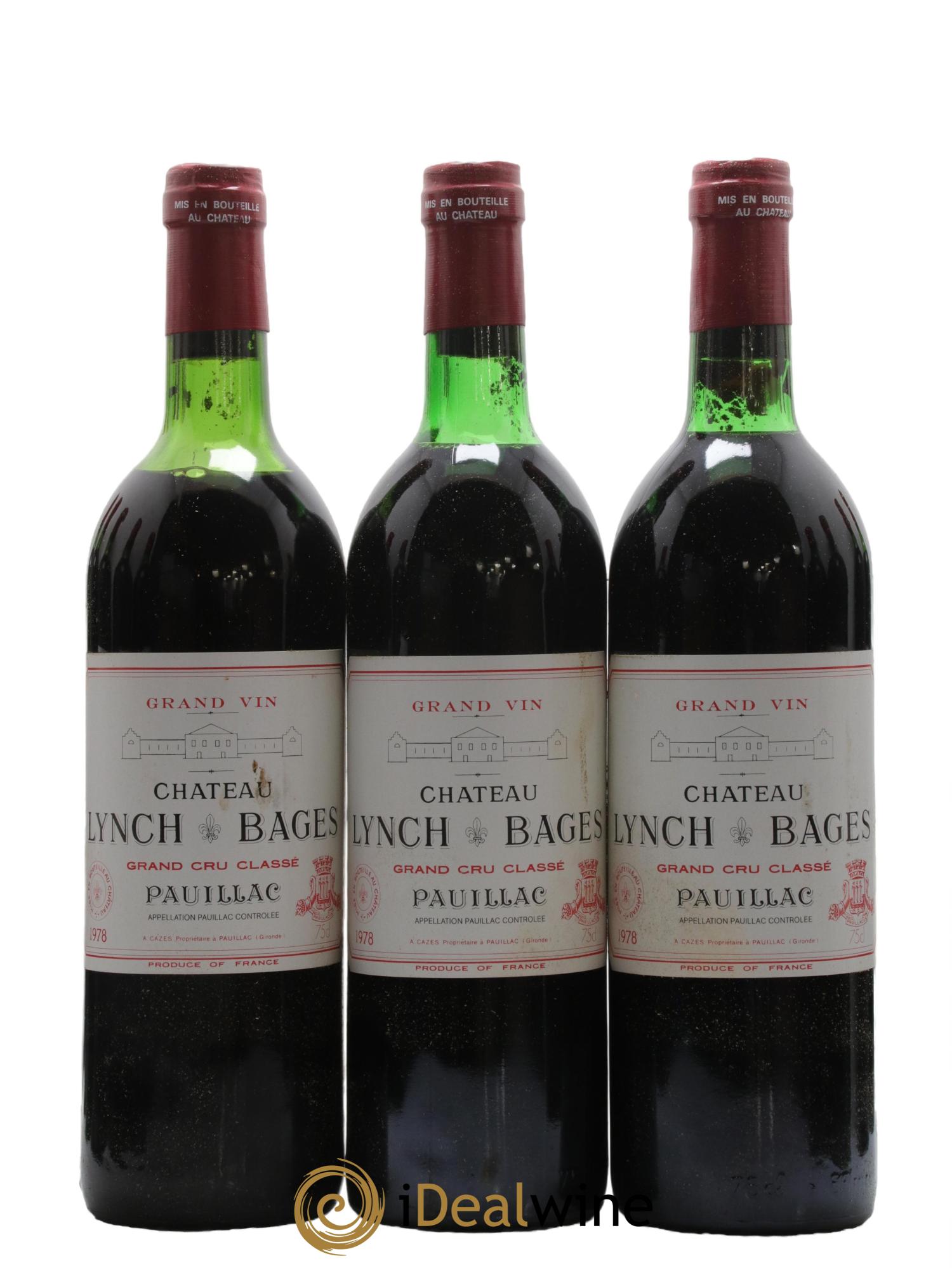 Château Lynch Bages 5ème Grand Cru Classé 1978 - Lot de 12 bouteilles - 1