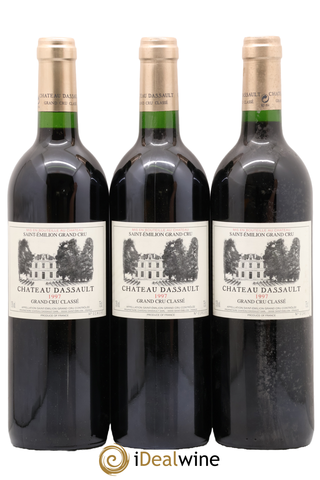 Château Dassault Grand Cru Classé 1997 - Lot of 3 bottles - 0